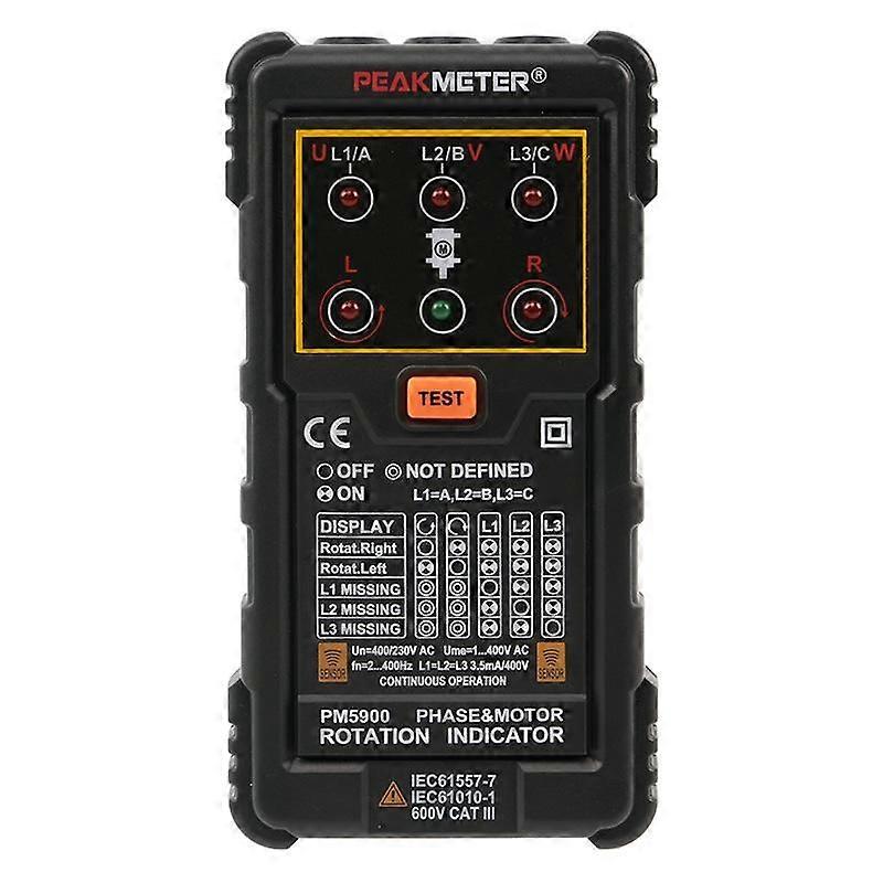 PEAKMETER AC Motor Rotation Phase Sequence Tester PM5900