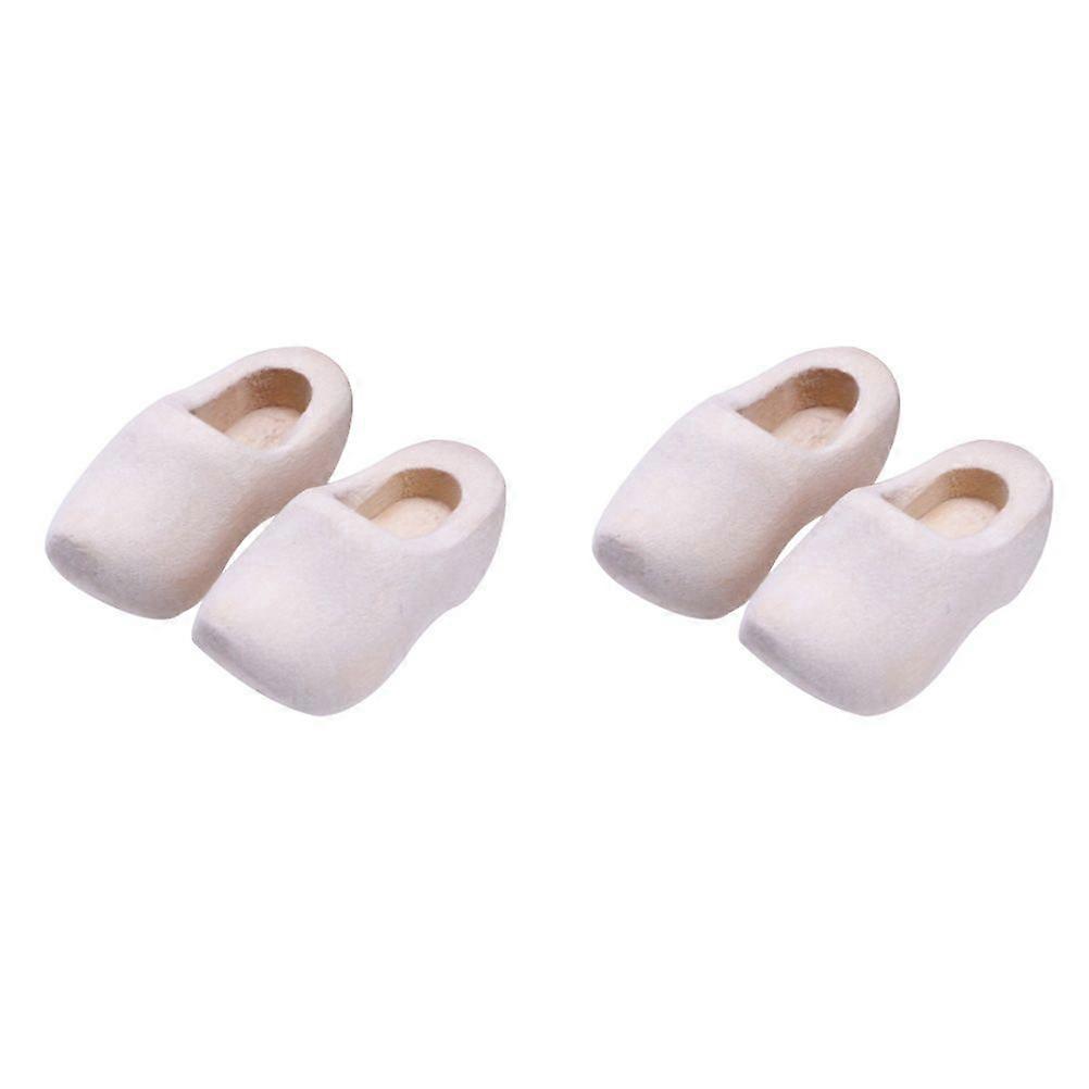 4 st mini träskor miniatyr träskor tomma träskor mini husdekor