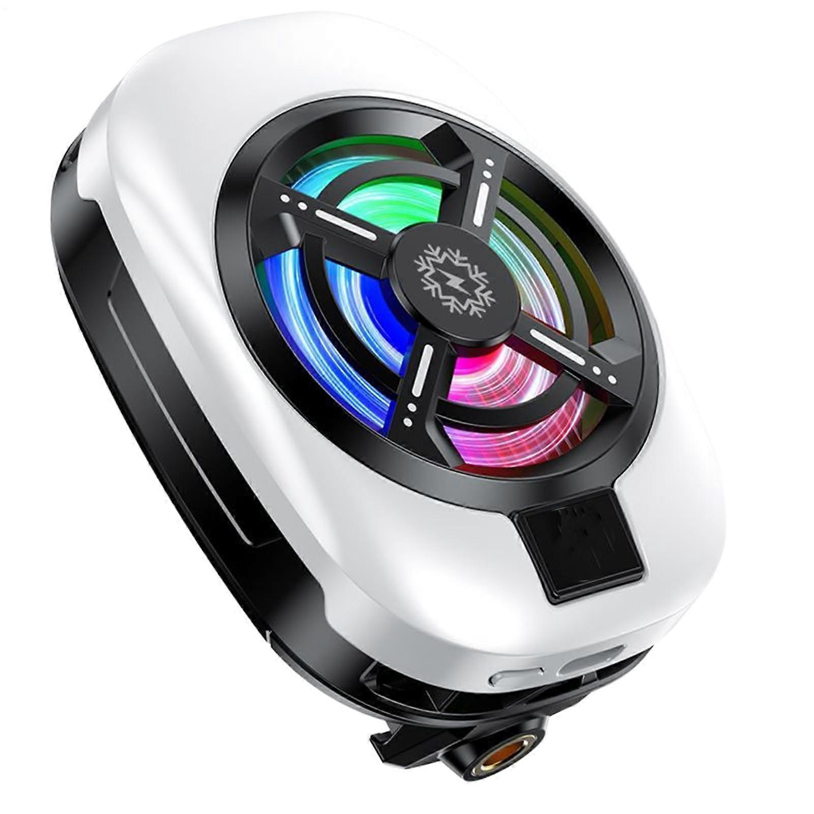 Phone Cooler Rechargeable Electronics Chiller 15W Silent Fan Low Noise Mobile Accessory for Live Streaming Vlogging 2.36x3.22x1.45in