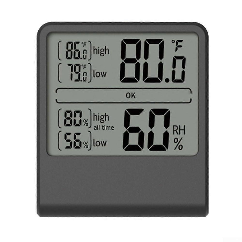 Hygrometer Thermometer Designed to Help You Maintain Comfortable Conditions at Home or Work Effortlessly (MC06Y English Black)