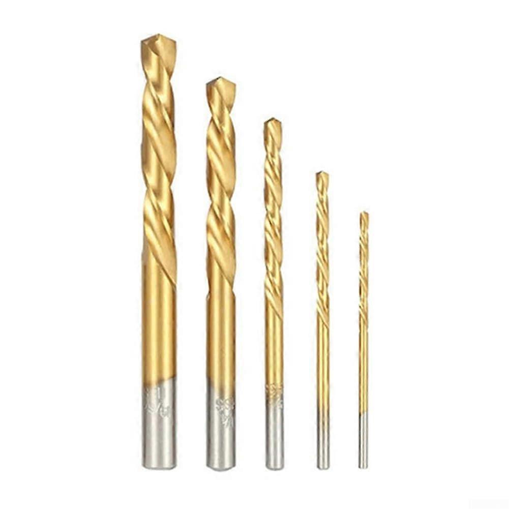 10pcs HSS Left Hand Drill Bits for Efficient Use with Straight Shank Design