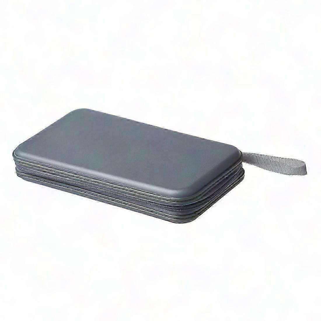 80 Disc CD DVD Storage Case Hard Cover Wallet Holder Bag - Silver