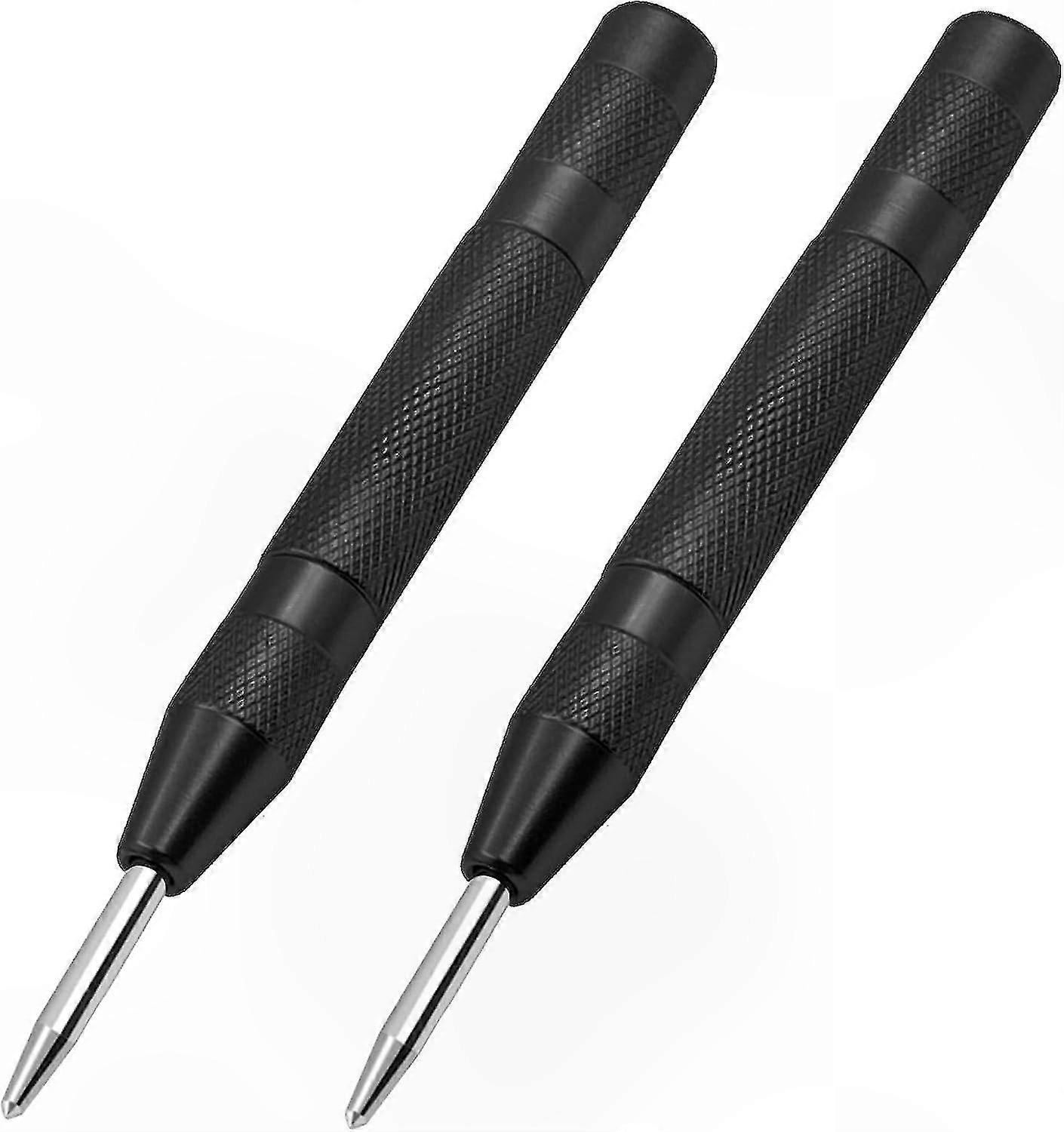 2-Pack Center Punch Set, 5.2" Alloy Steel Multicolor Sheathed Punch Tool for Automotive and DIY Projects