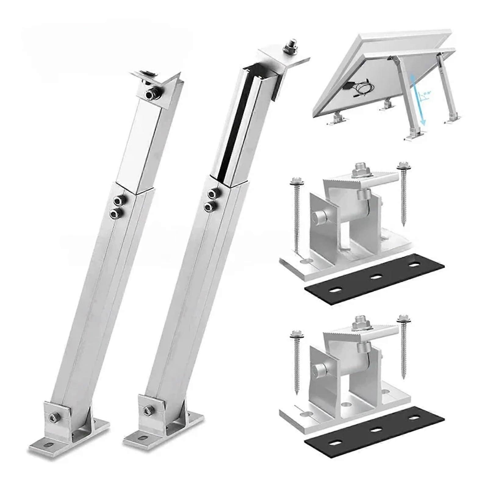 Adjustable Solar Panel Mount Brackets for RV Roof Durable Aluminum Tilt Set for Sun Exposure Ref: 5678