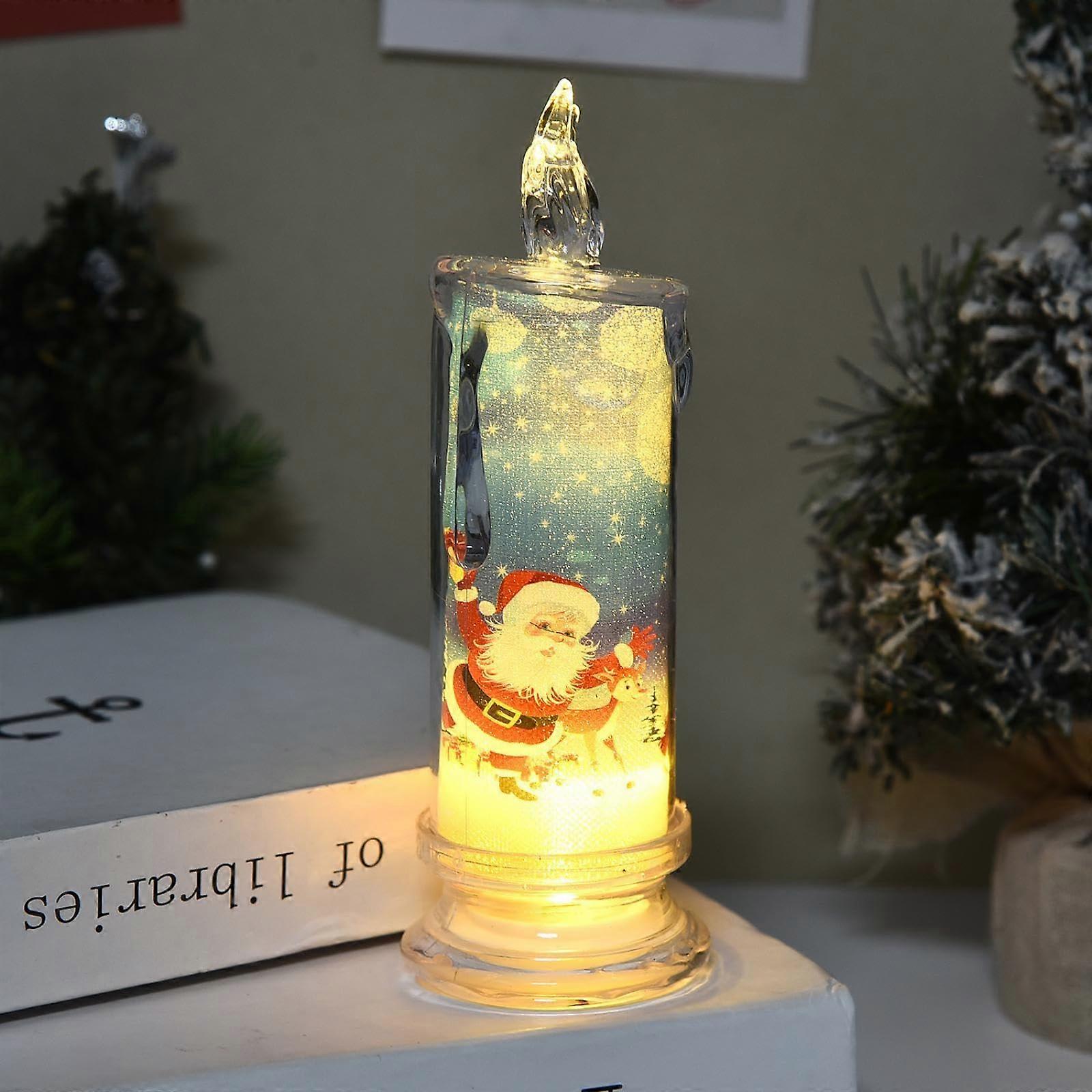 Christmas Candle Light Simulation Builtin LED Candle 6.5*18.3cm