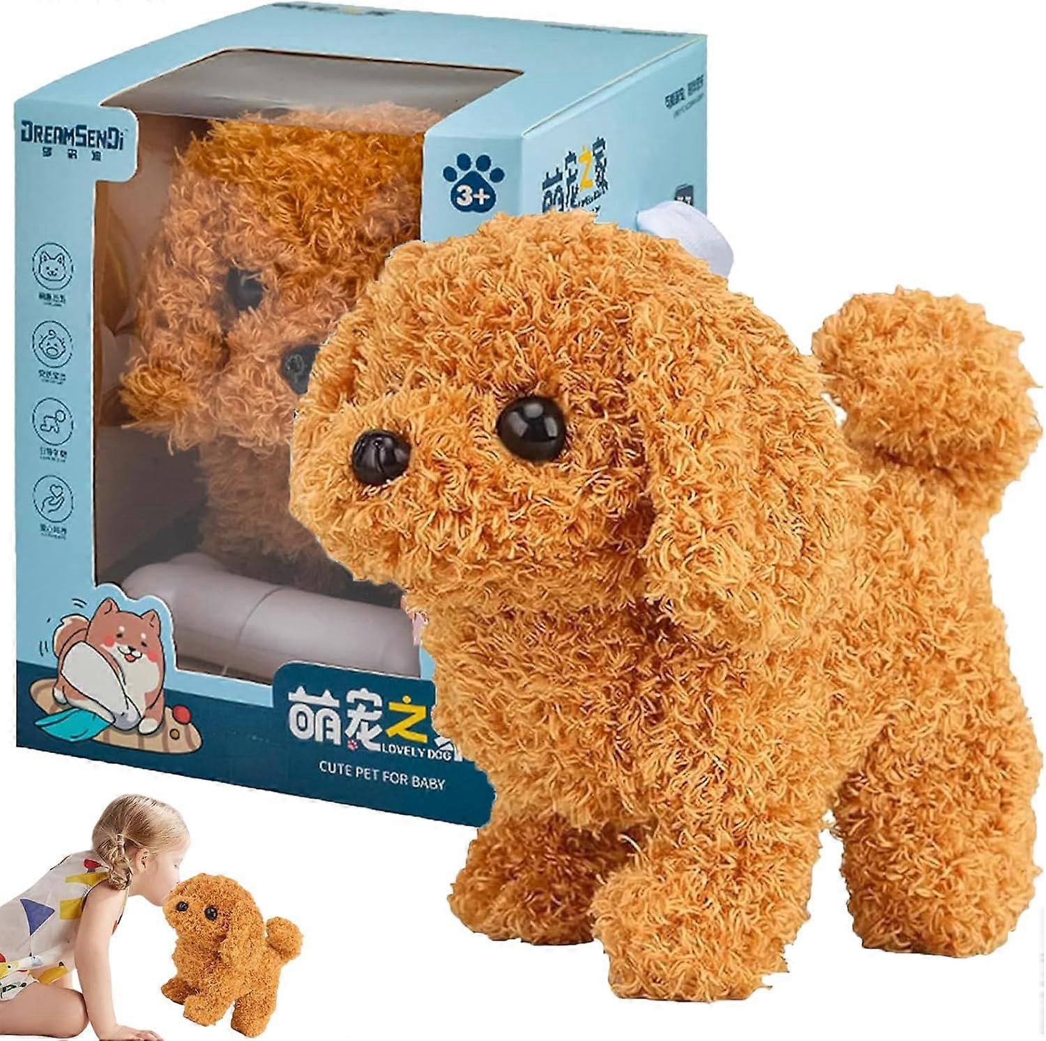 Interactive Robot Puppy Toy - Walking Barking Plush Dog for Kids