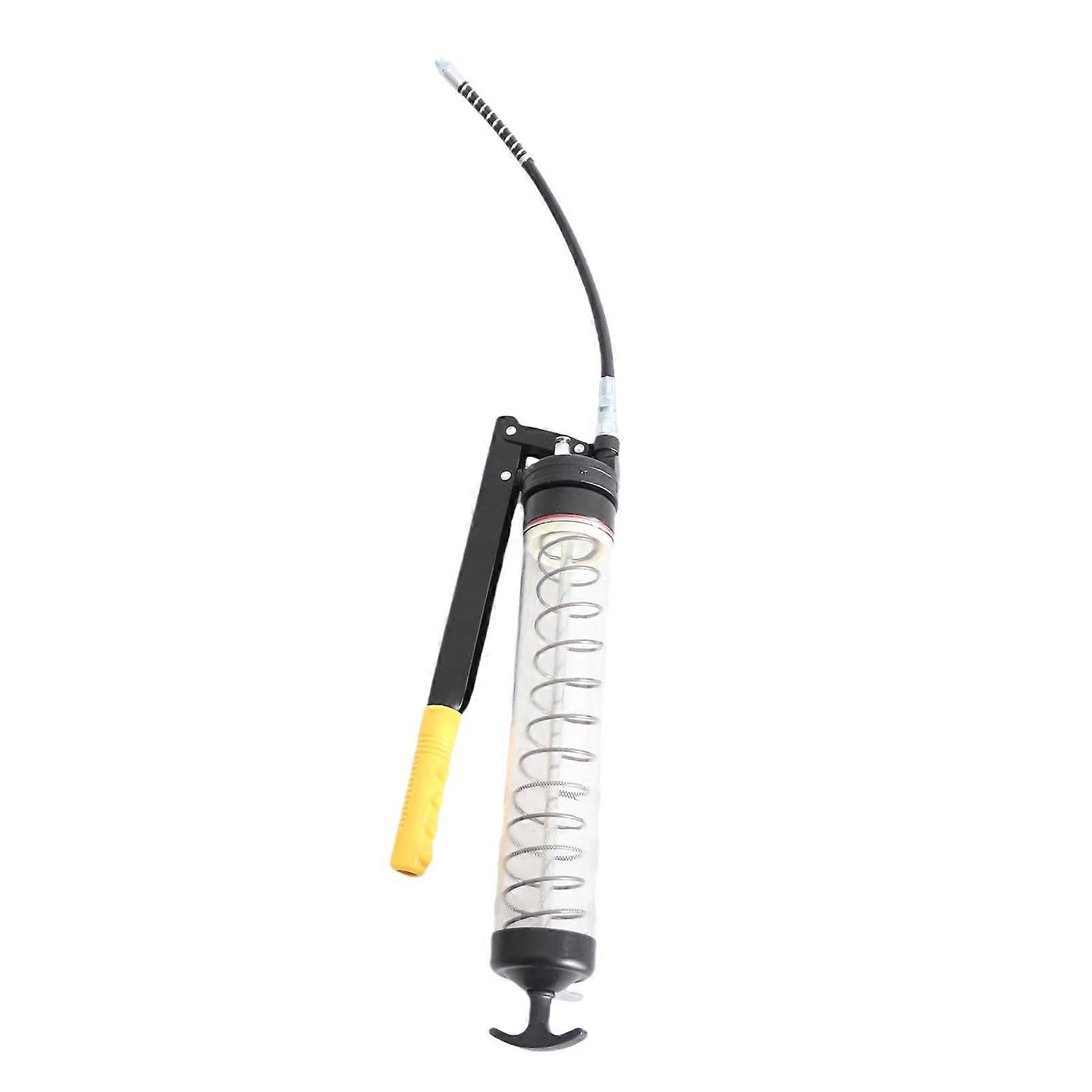 6000PSI Grease Gun with Visible Transparent Tube Portable Auto Car Lubrication Tool Accessory Durable Easy Use