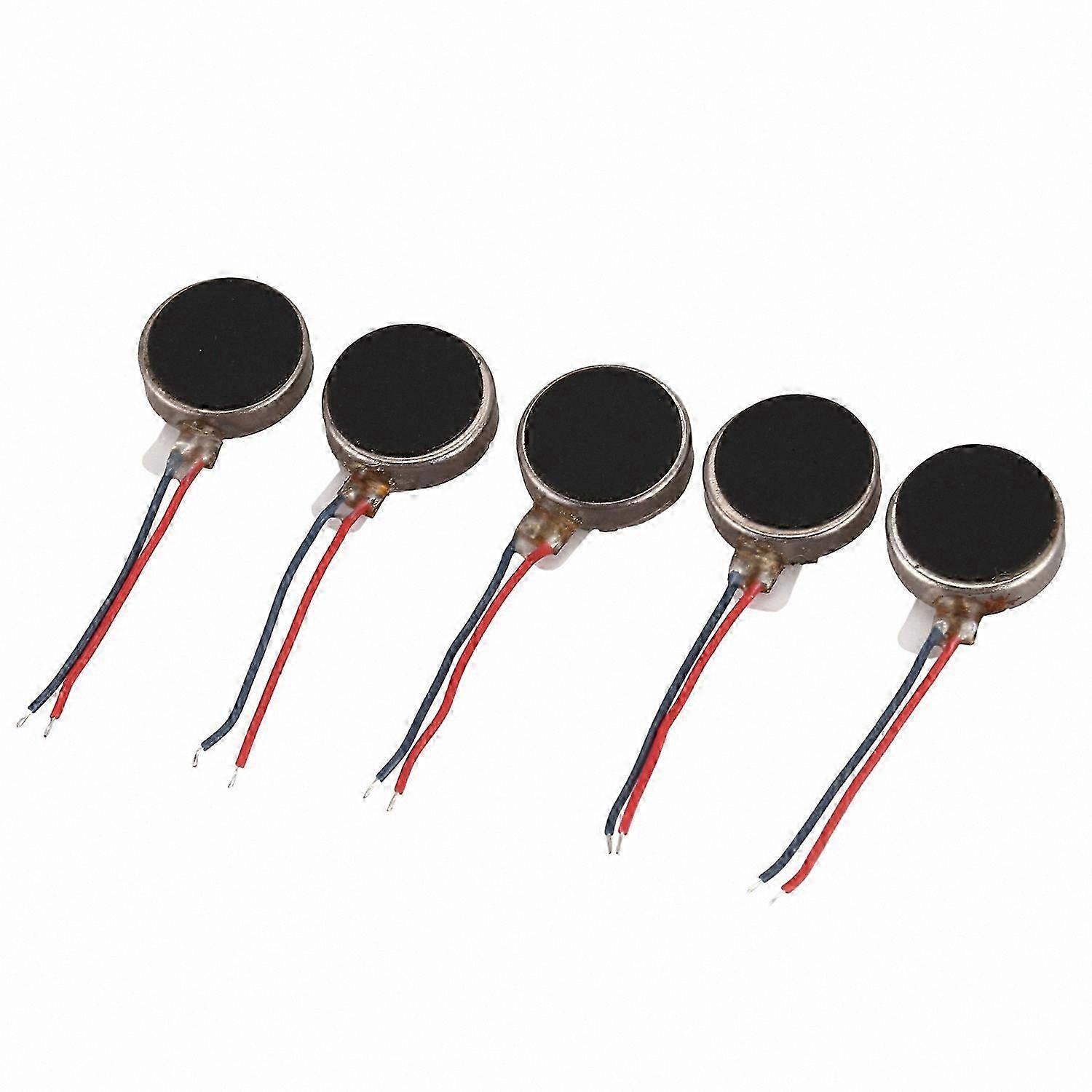5-Pack Mini Coin Vibration Motors 3V/0.1A 1.5V/0.05A for DIY Electronics Projects