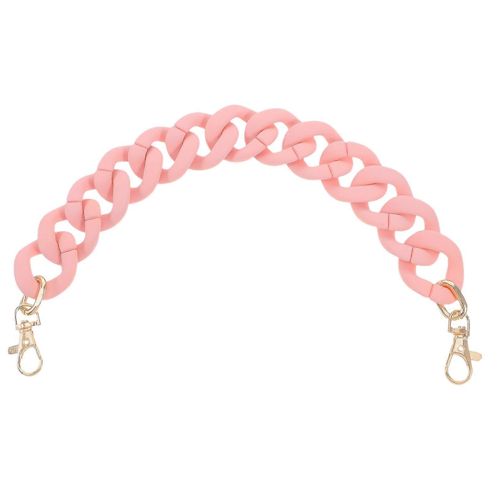 Acrylic Bag Chain Strap Replacement for Handbag with Durable Pink Design