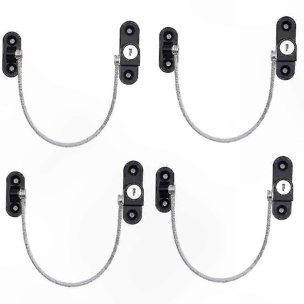 4-Pack Window Restrictor Locks for Baby Safety, Secure Window and Door Locking Solution