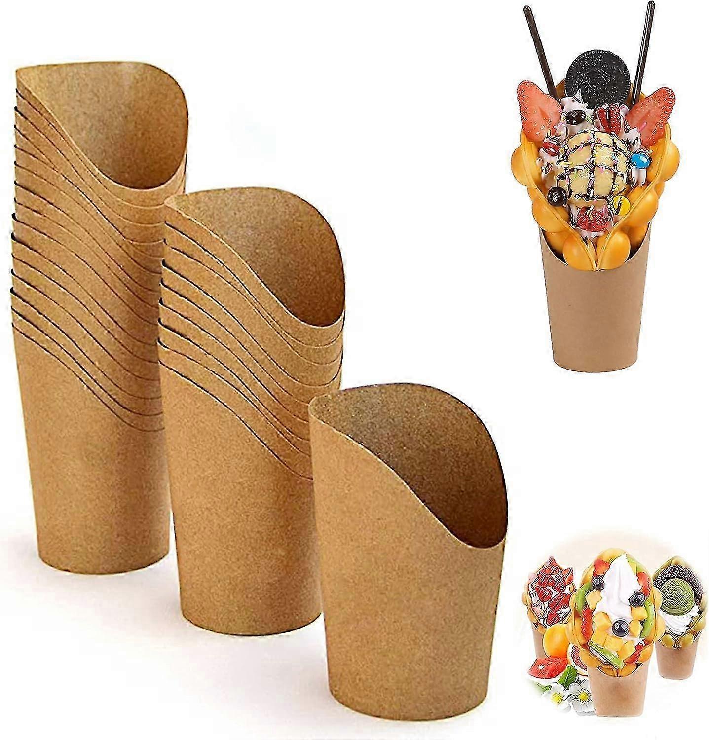 Popcorn Box Paper Cone French Fry Holder 50 Pcs Popcorn Container for Fries