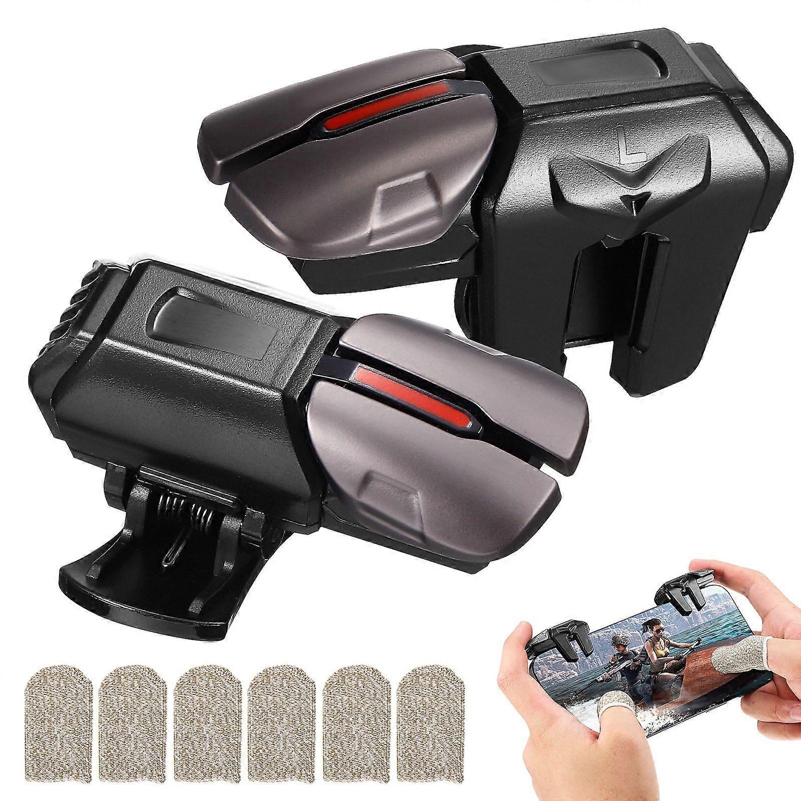 1 Pair of Mobile Game Triggers Mobile Phone Game Controllers Sensitive Controllers with 3 Pairs Game Finger Gloves