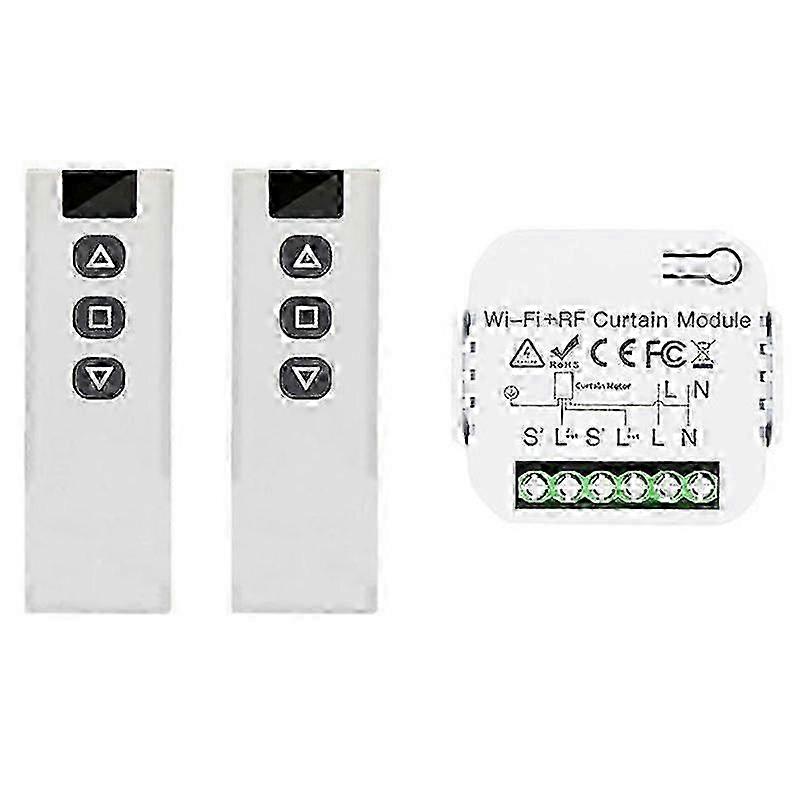 Tuya Smart Life WiFi 433MHz Interrupteur de rideau aveugle avec télécommande RF pour volets roulants électriques