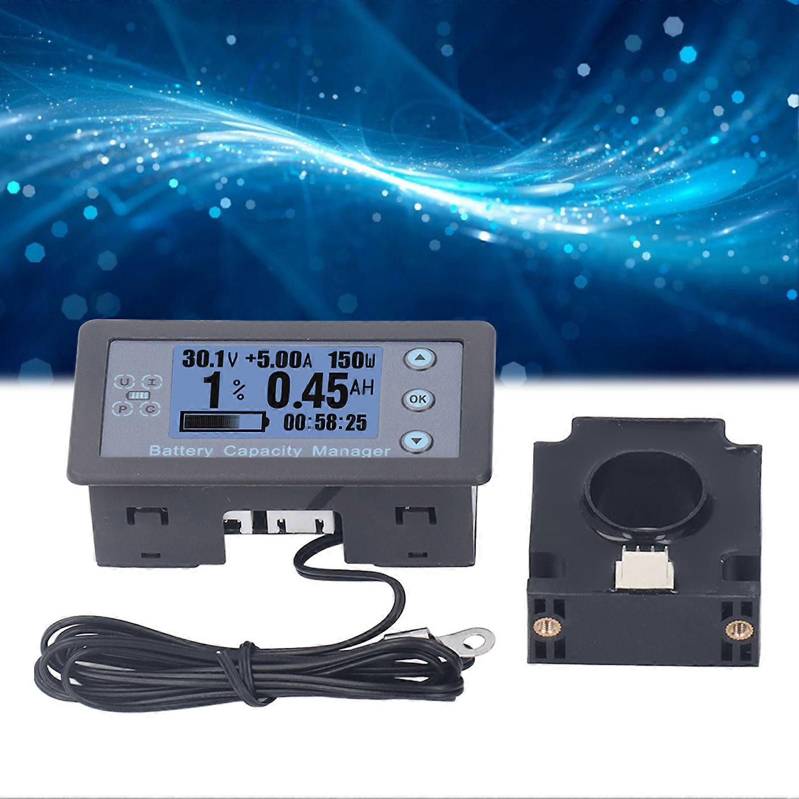Smart Battery Monitor 120V 500A LCD Display Wired Capacity Tester