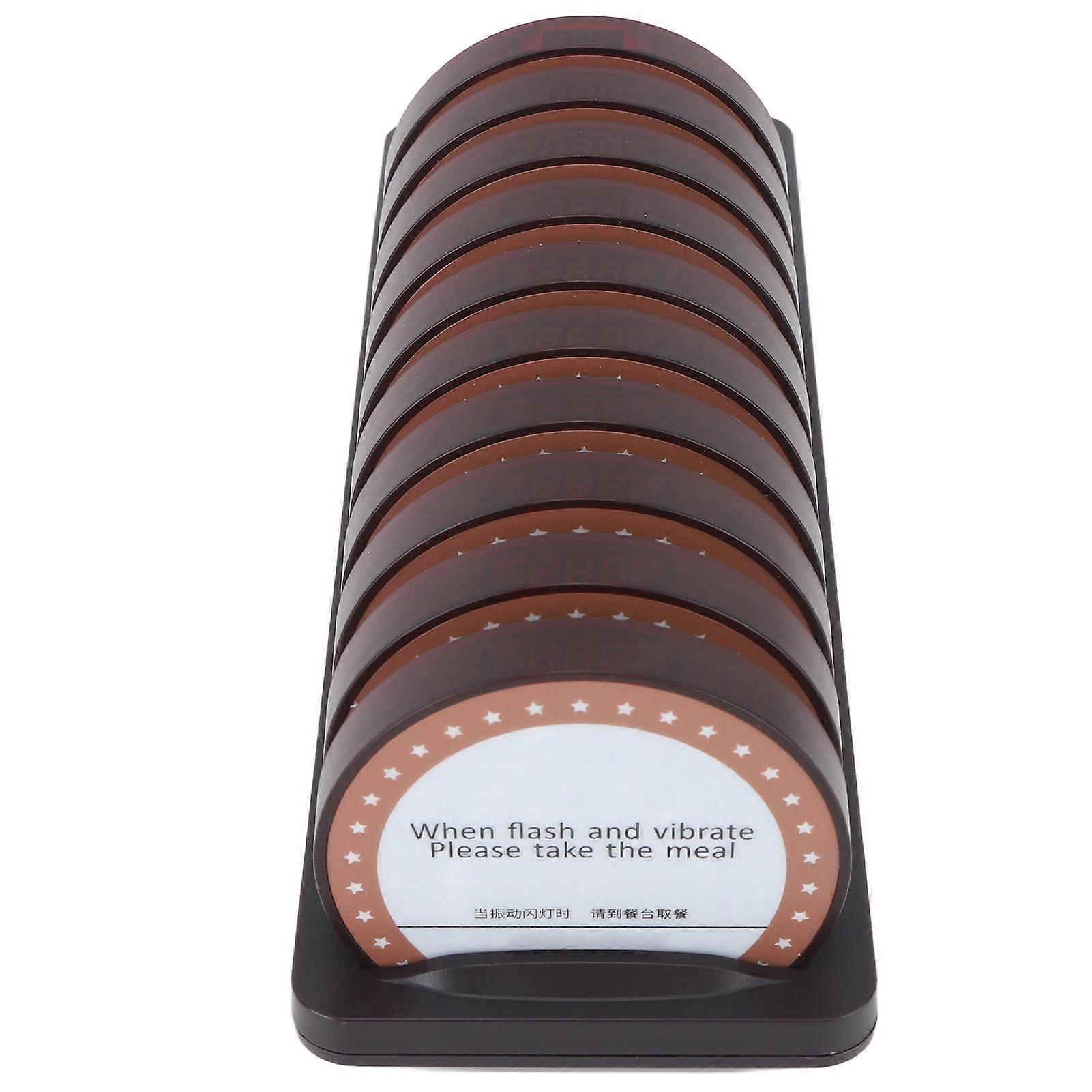 10-Pack Waterproof Customer Pager System 100-240V, 80x75mm, US Plug