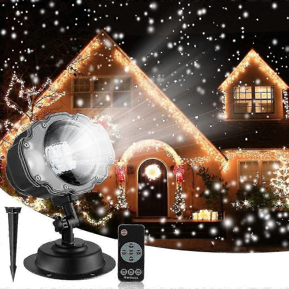Indoor Outdoor Snowfall Projector Lights with Remote Control for Halloween, Wedding