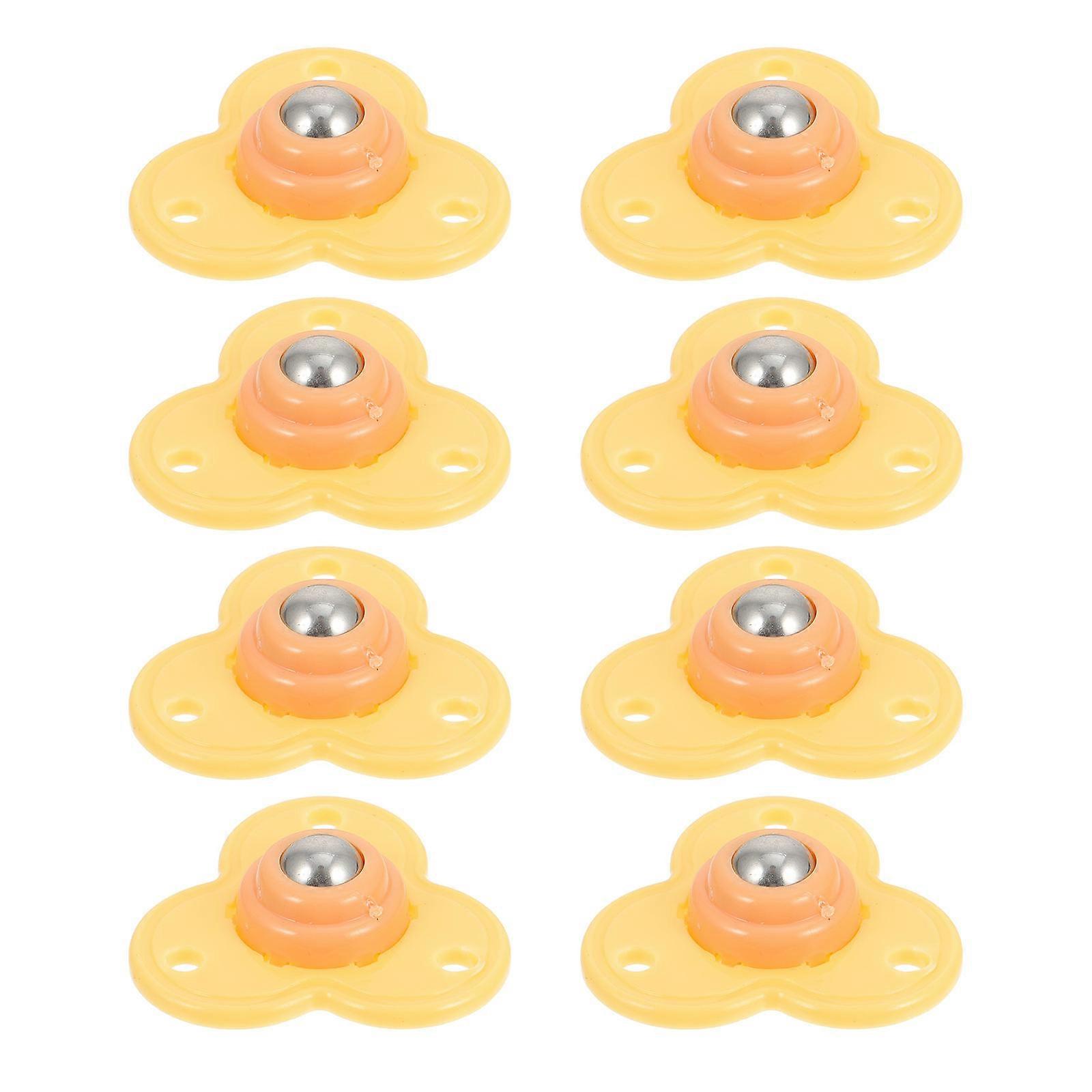 8pcs Storage Rack Adhesive Caster Wheels Mini Sticky Casters Flexible Wheel