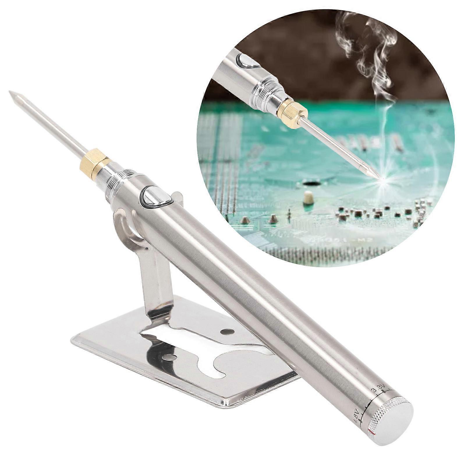 Cordless Rechargeable Soldering Iron Pen 1100mAh Silver Kit