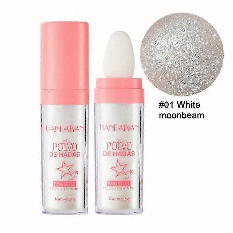Shimmer Highlighter Powder for Face Contouring and Blush Illumination with Glitter Effect