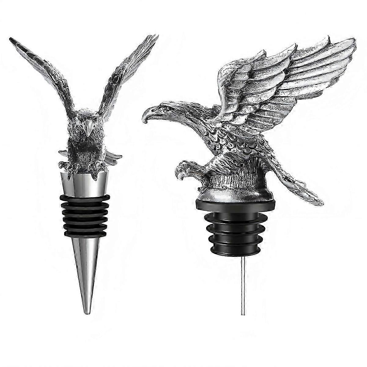 2-in-1 Set - Wine Pourer & Metal Stopper with Silicone Seal, for Liquor Bottles