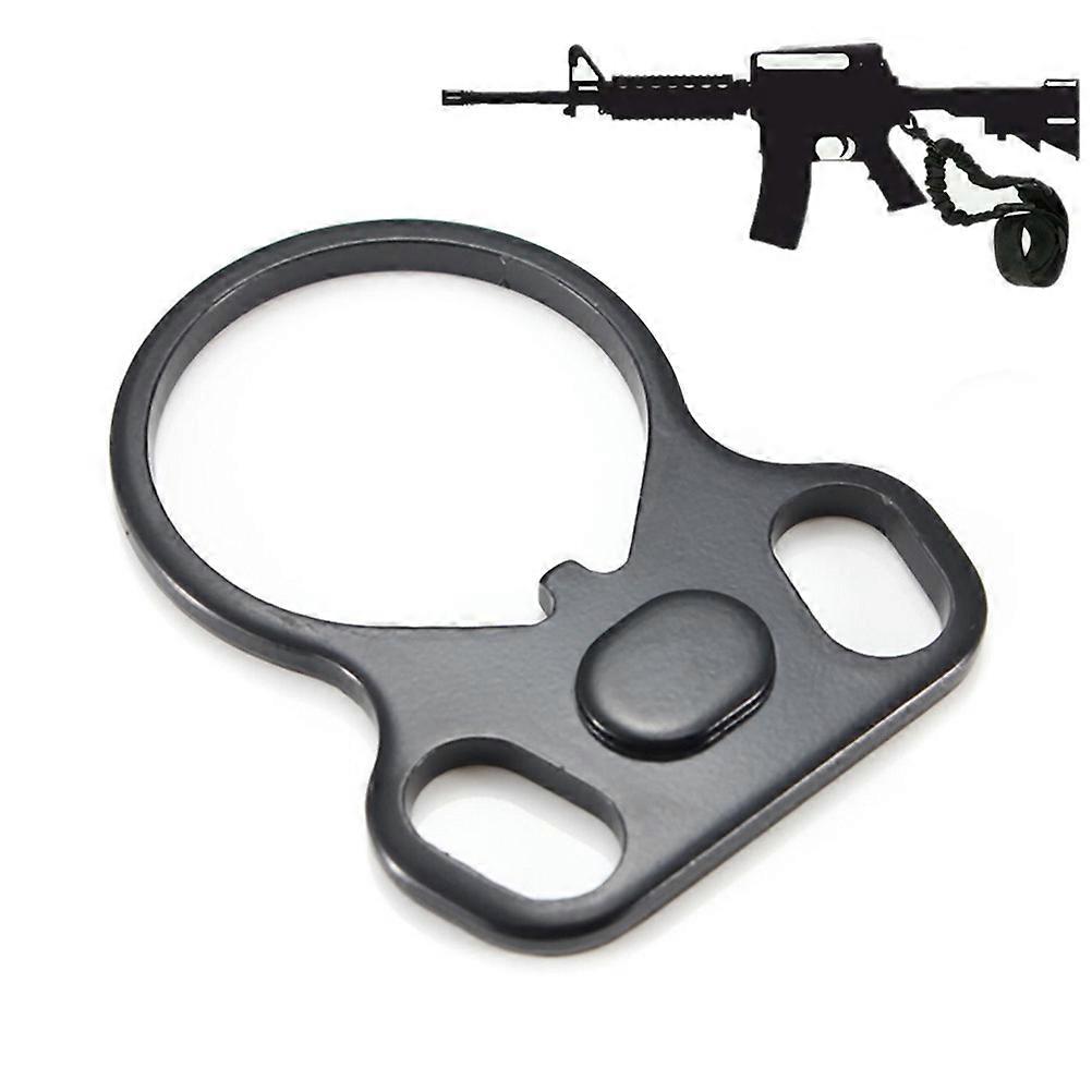 2PCS Black Iron End Plate Sling Adapter Dual Loop Ambidextrous