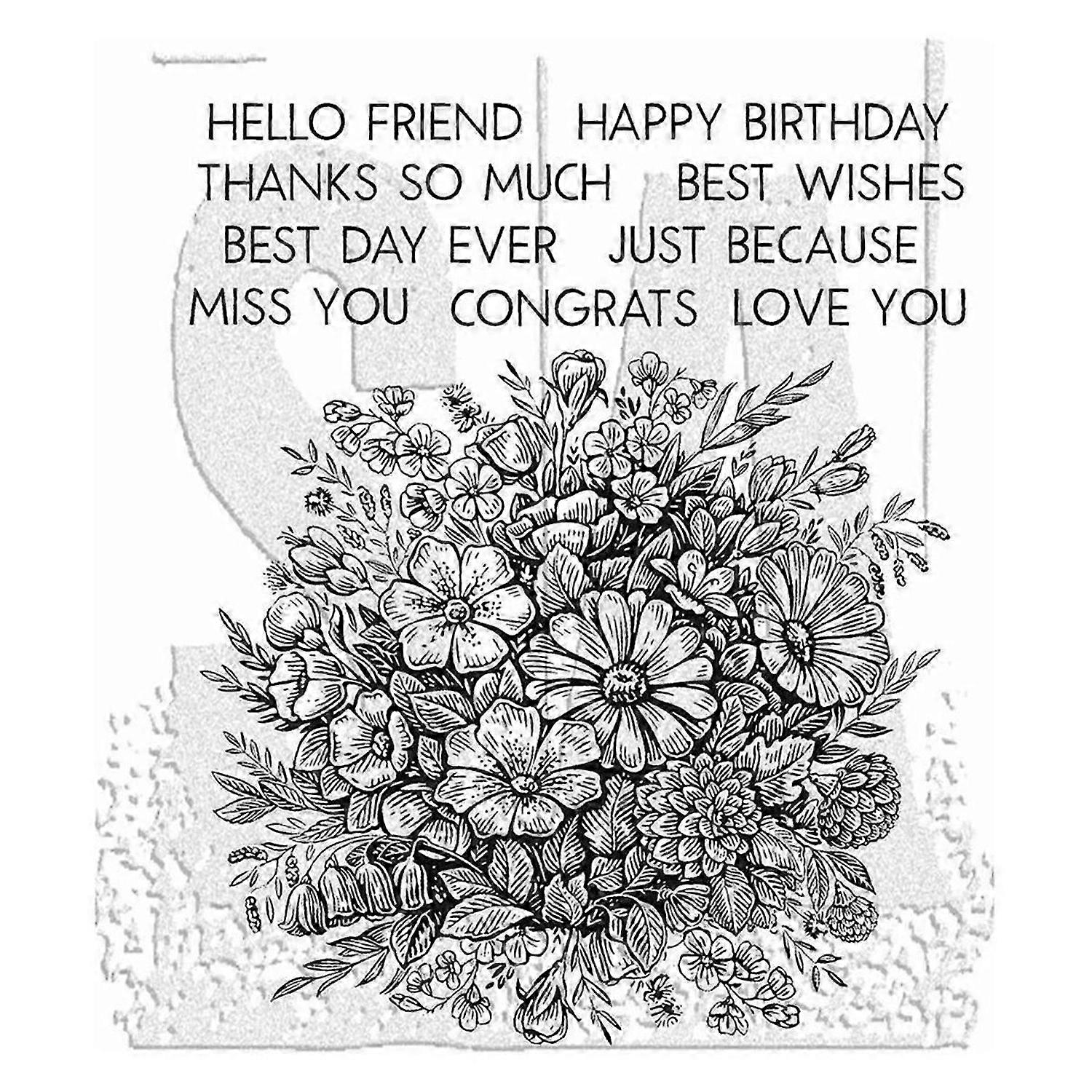 Clear stamp for card making patterns Valentine's Day Christmas TH52