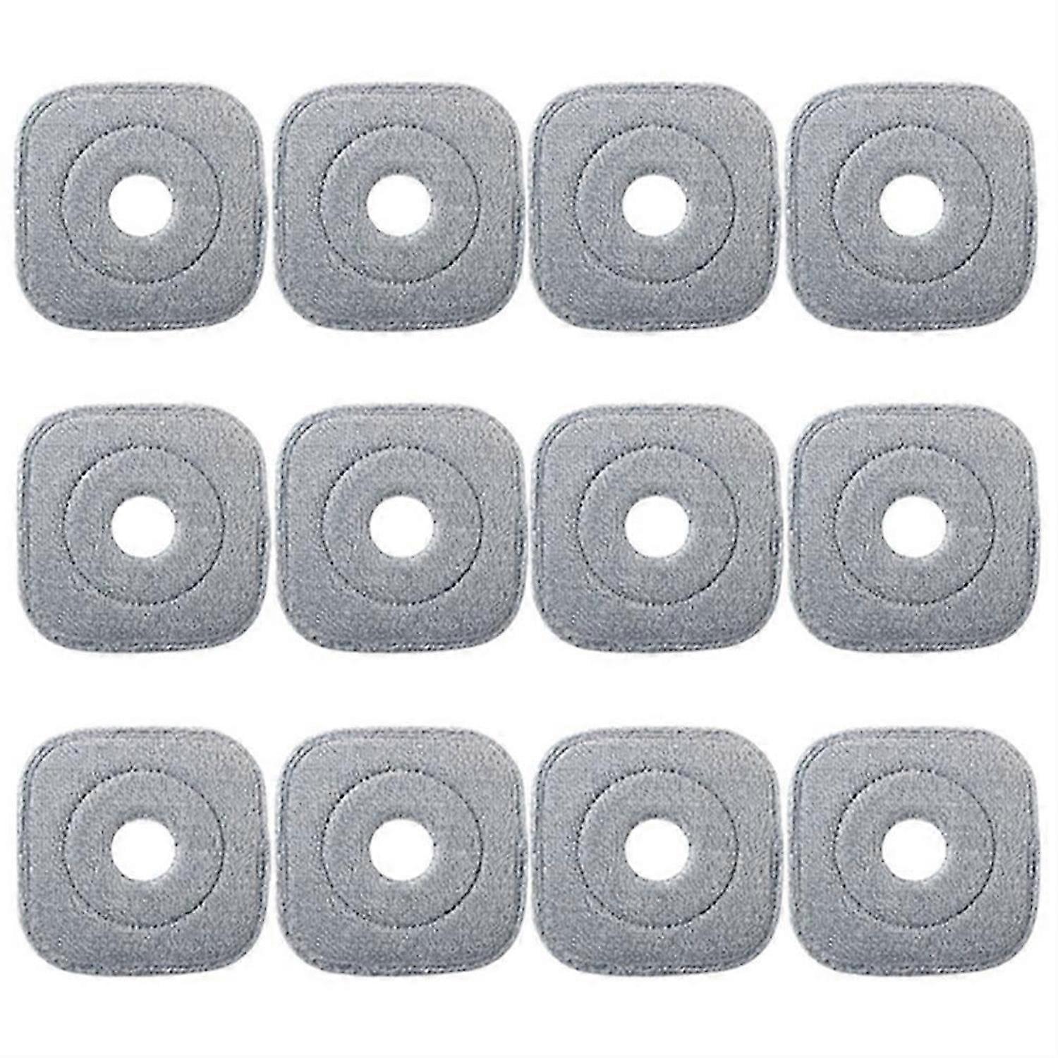 12Pcs Washable Mop Cloth Pads for Mop Squeeze Mop Automatic Separation Rotating Cleaning Floors Mop