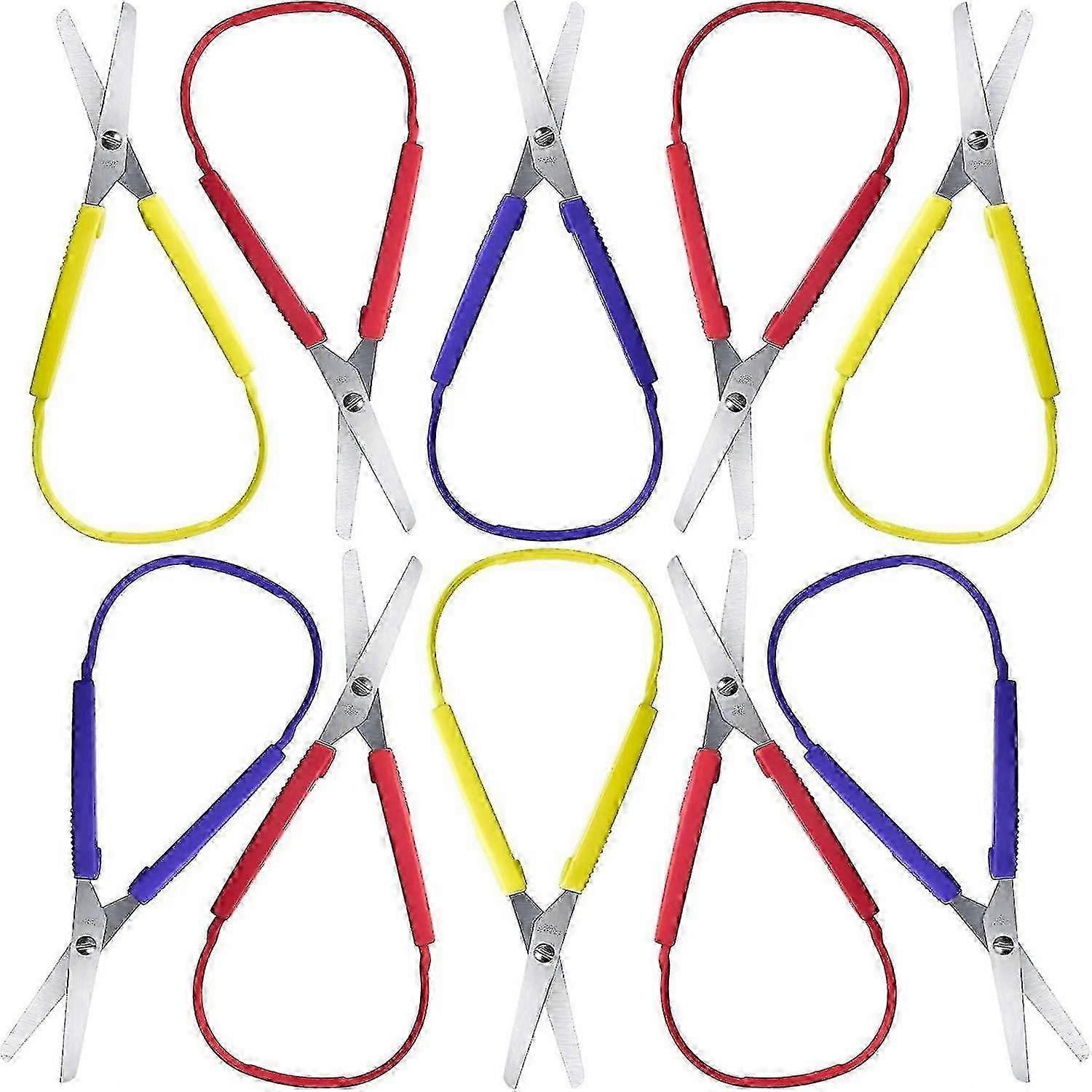 Loop Scissors Teens Adults Loop Scissors Adaptive Cutting 10Pcs 8In