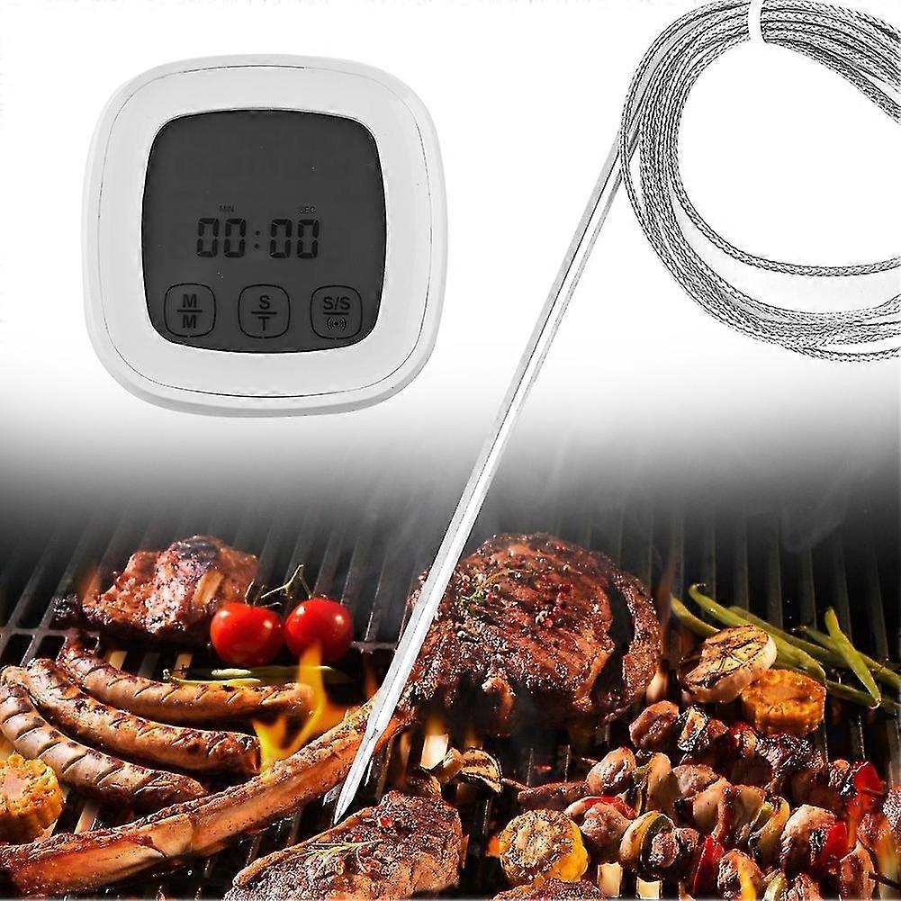 Touch Screen Digital Electronic Kitchen Cooking Barbecue Thermometer Timer (Ordinary Probe) 2025