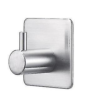 5pcs Stainless Steel Adhesive Door Hooks Anti-rust Waterproof Sticky Hooks