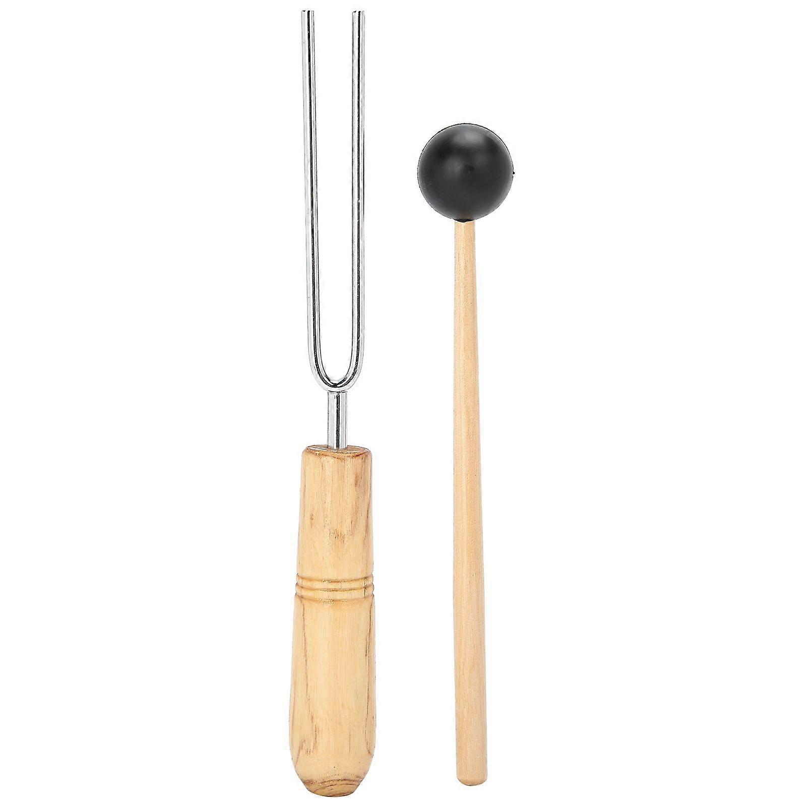 256HZ Tuning Fork with Wooden Hammer for Physical Experiment Teaching Nerve Test