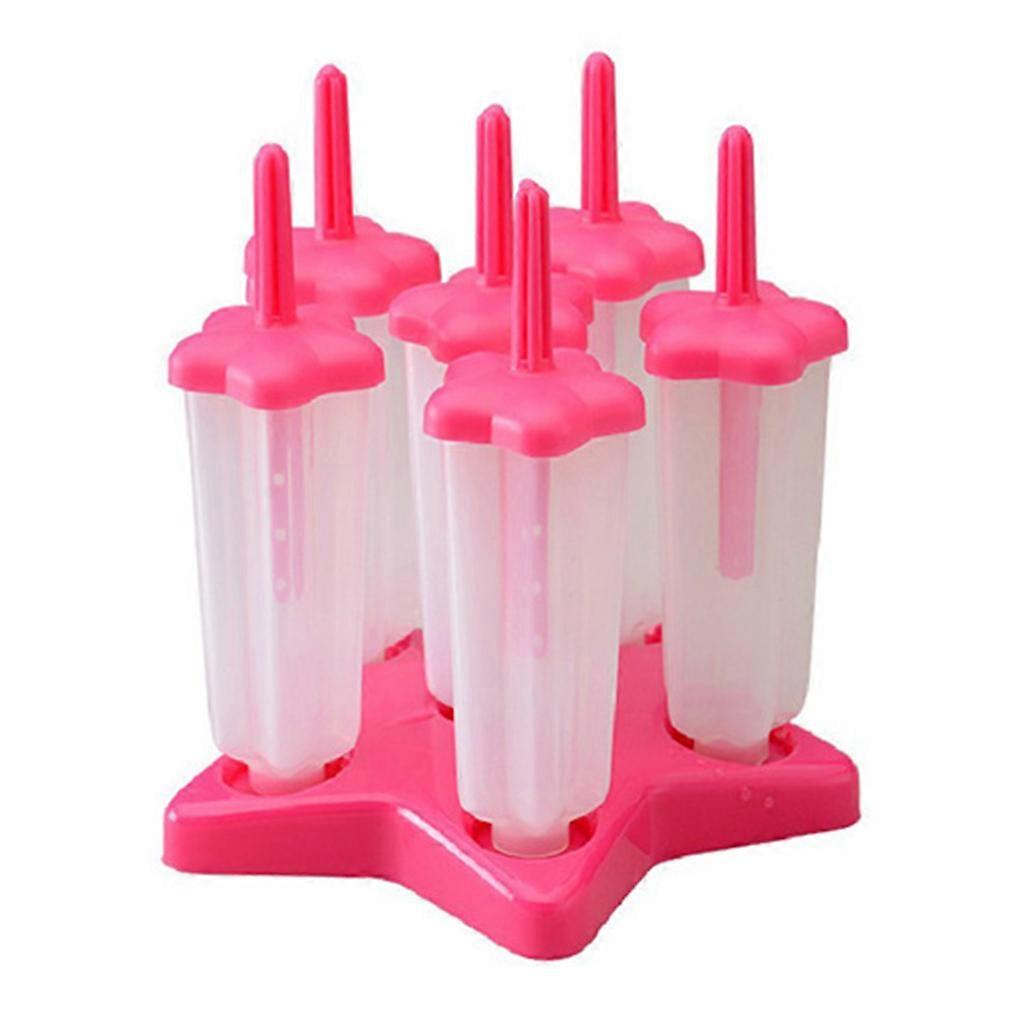 6pcs Reusable Ice Lolly Cream Maker DIY Mold for Popsicle Mould for Frozen Yogurt Icebox