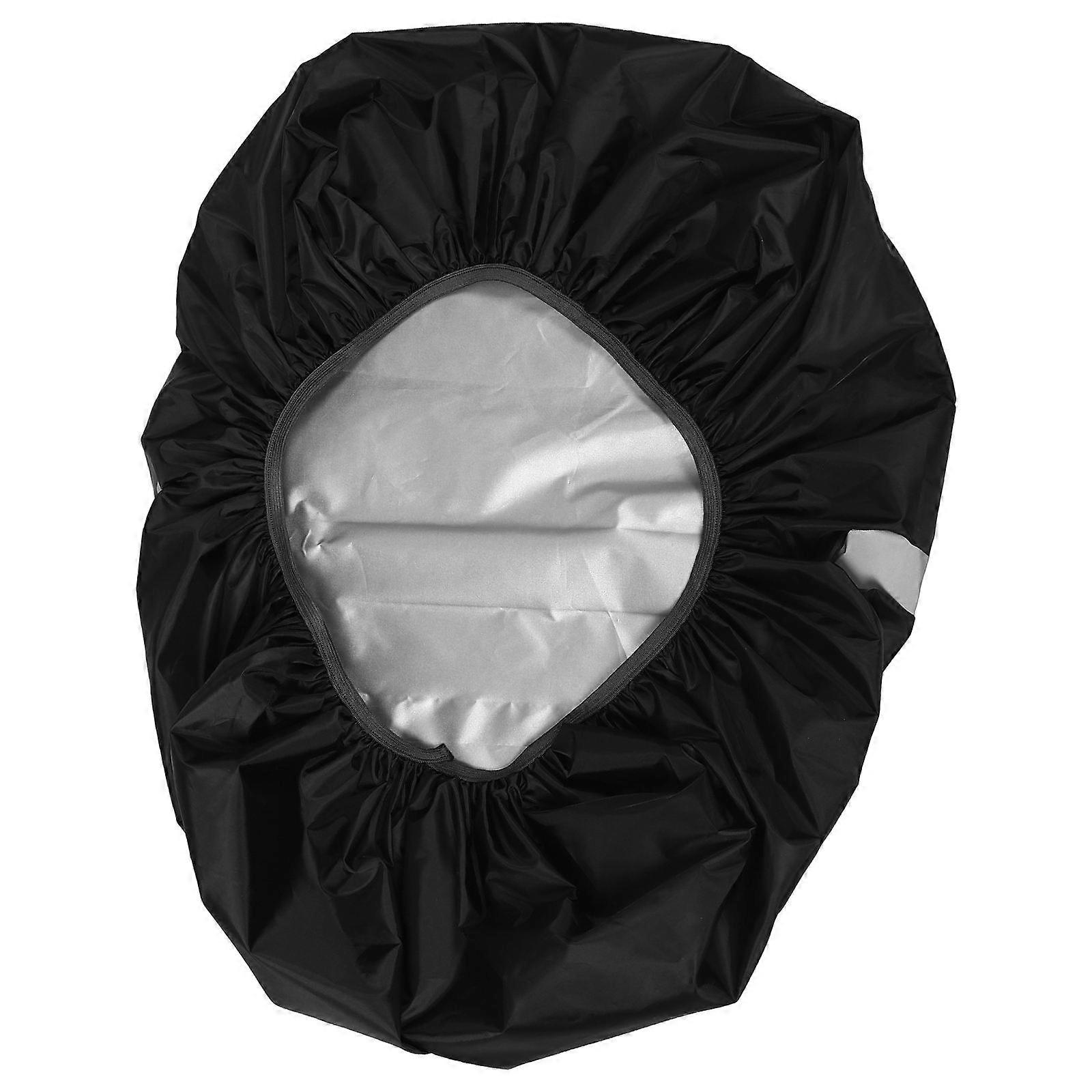 Reflective Backpack Protector for Hiking Outdoor Activities Black 190t Polyester 1Pcs