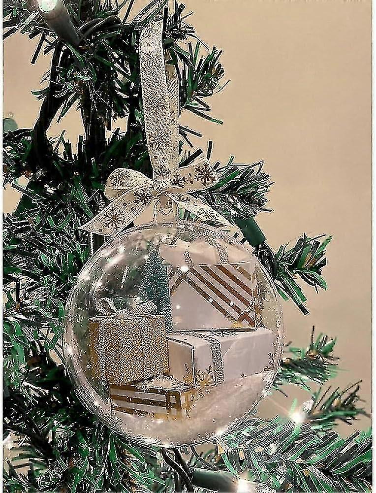 Funny Christmas Gift Ornament, Funny Mini Packages Ornament, Funny Ornament, Clear Ornaments Ball Xmas Pvc Transparent Ball