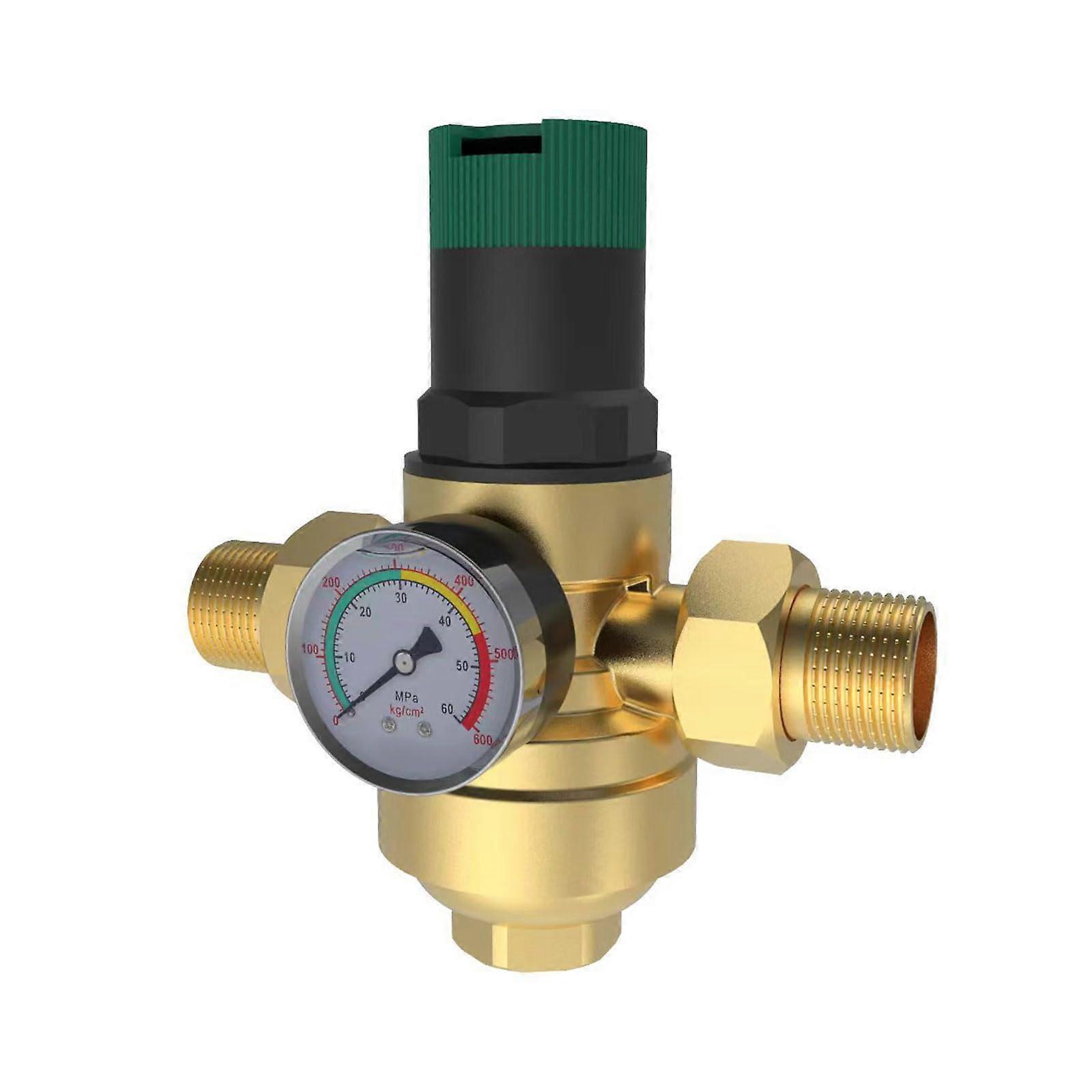 Water Control Pressure Regulator G1/2 Inlet With Gauge For Industrial Use Pressure Reducing Valve