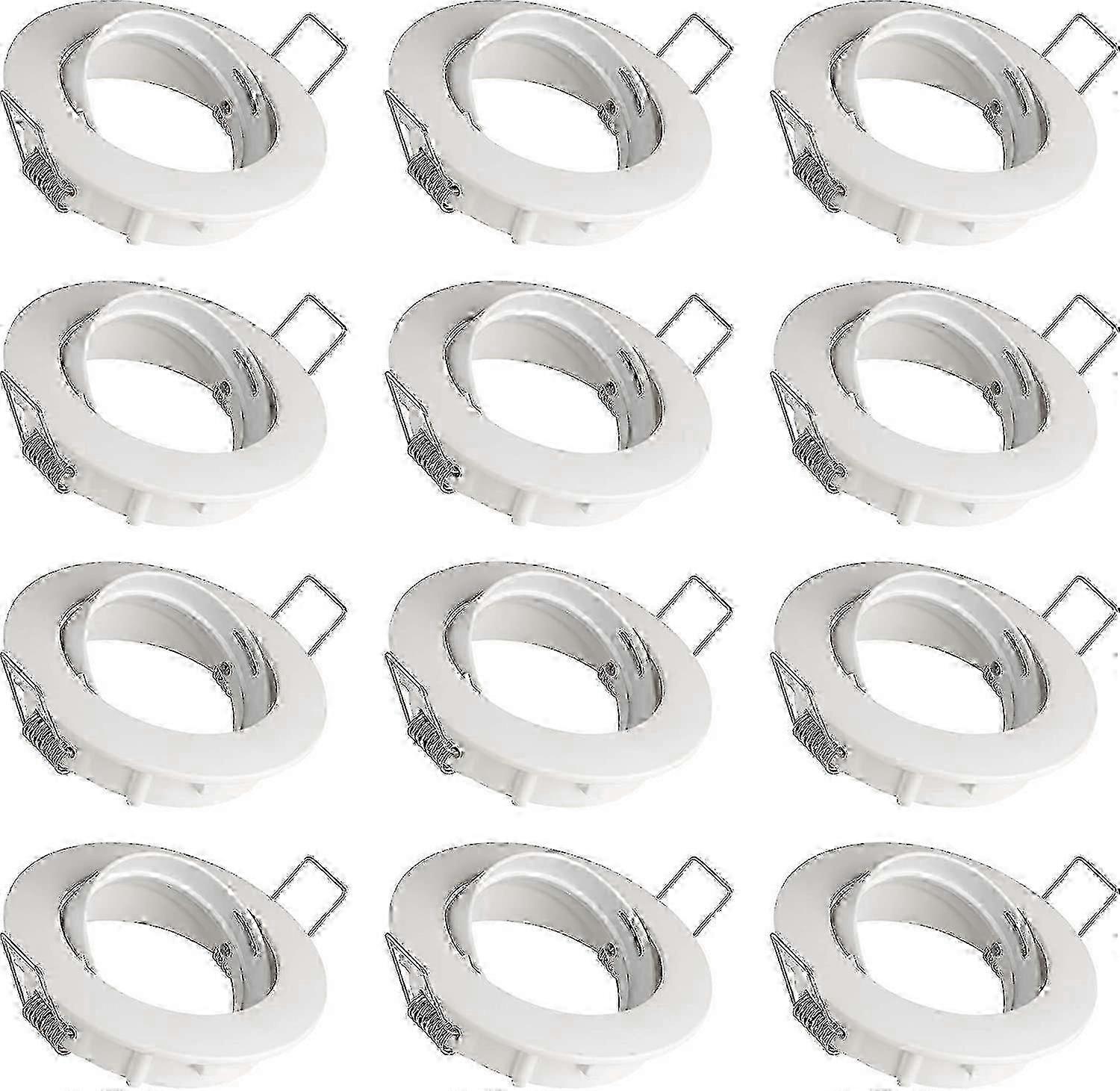 12x Adjustable Downlight Gu10 Mounting White