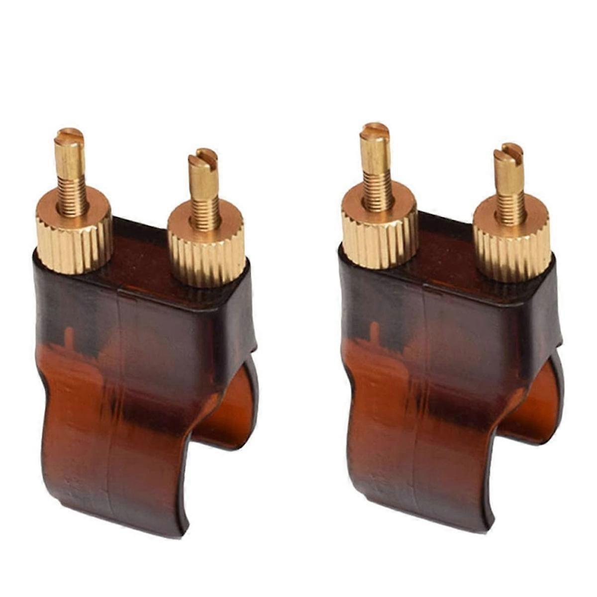2pcs Professional Erhu String Adjusters, Brass Fine Tuners