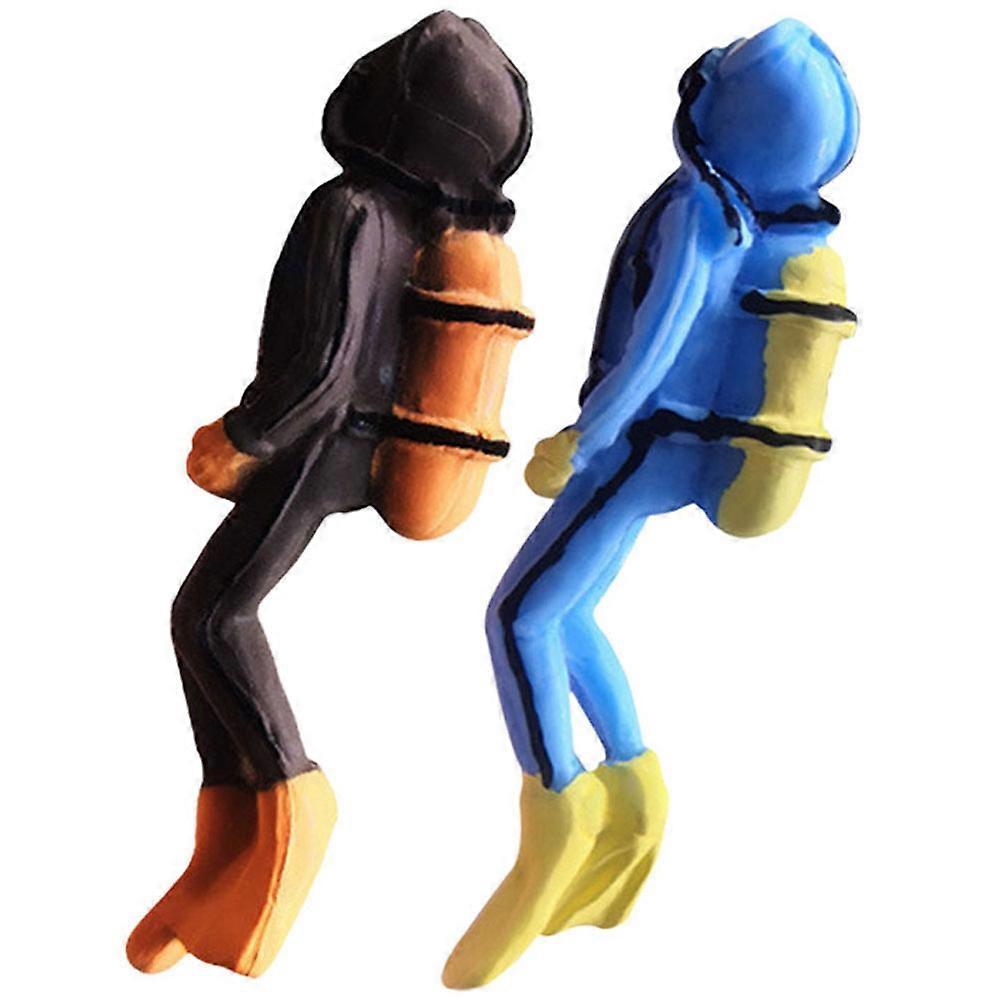 Diver Ornament Resin Diver Figurines for Decoration 8Pcs Set