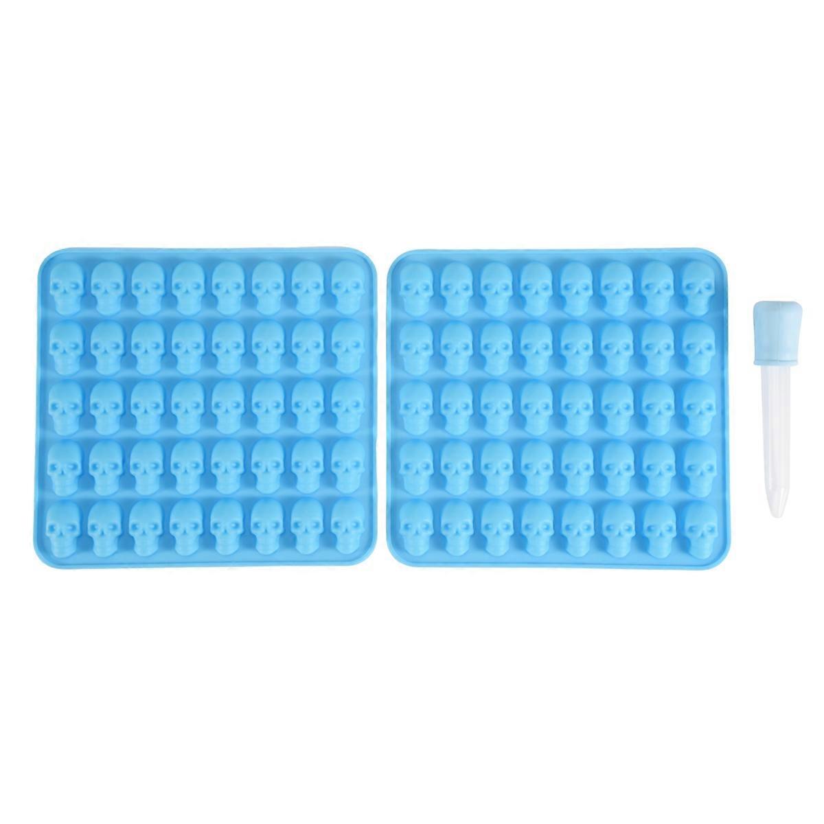 2Pcs Molds Silicone,with 1 Droppers for Candy Blue