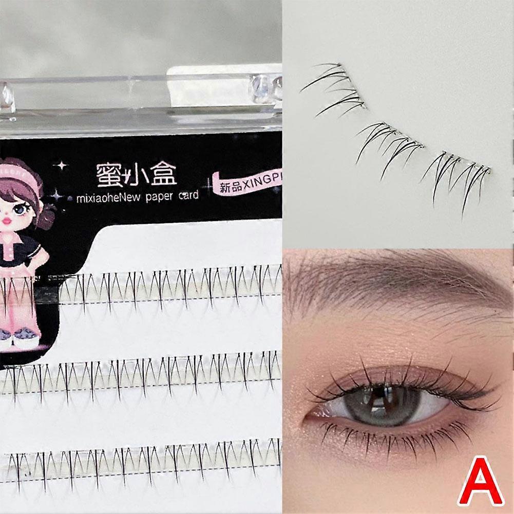 Self-Adhesive Cat Elf False Eyelashes Glue-Free Natural Single Cluster Lashes Easy Apply Beginner-Friendly