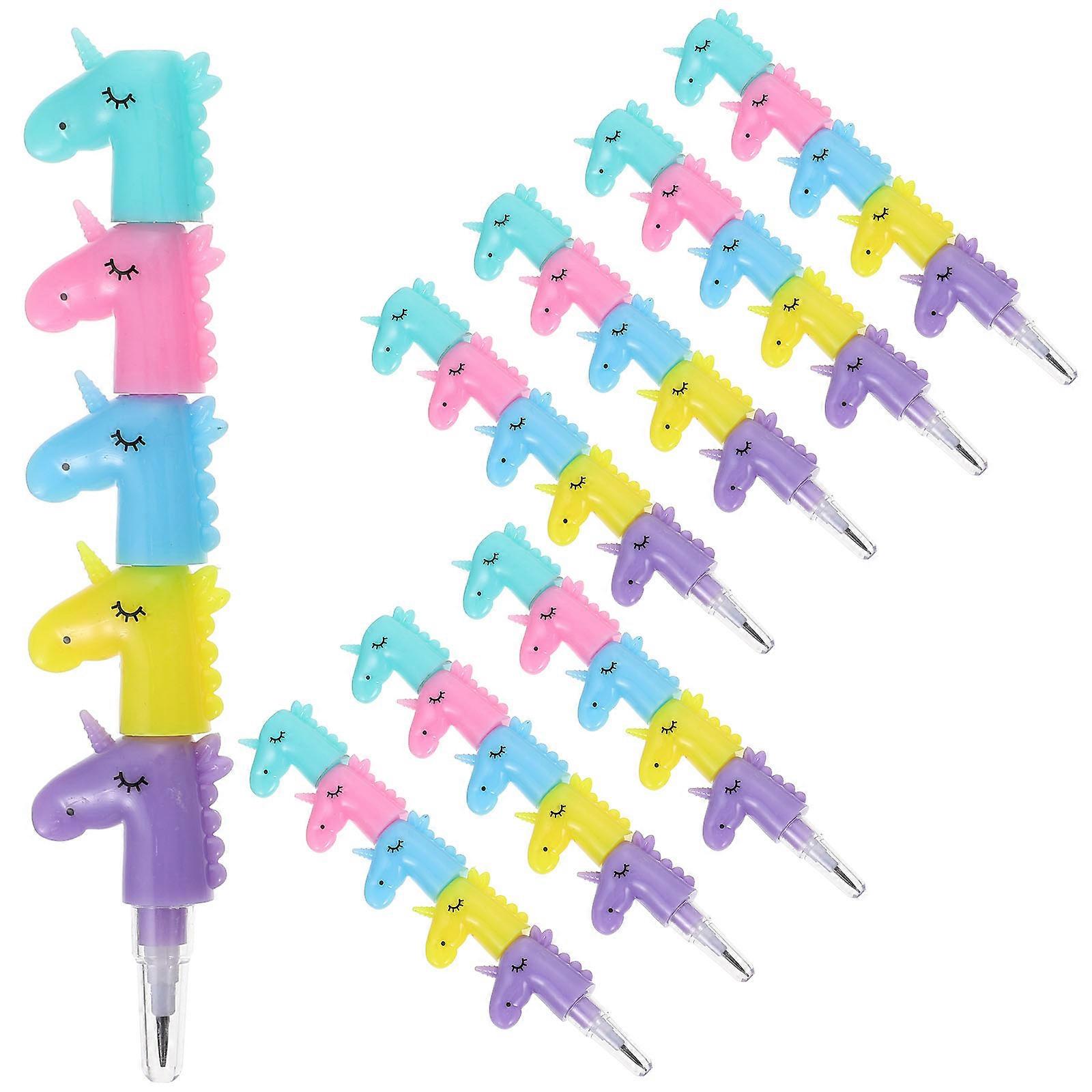 40Pcs Stackable Pencils for Writing Use Kids Assorted Color