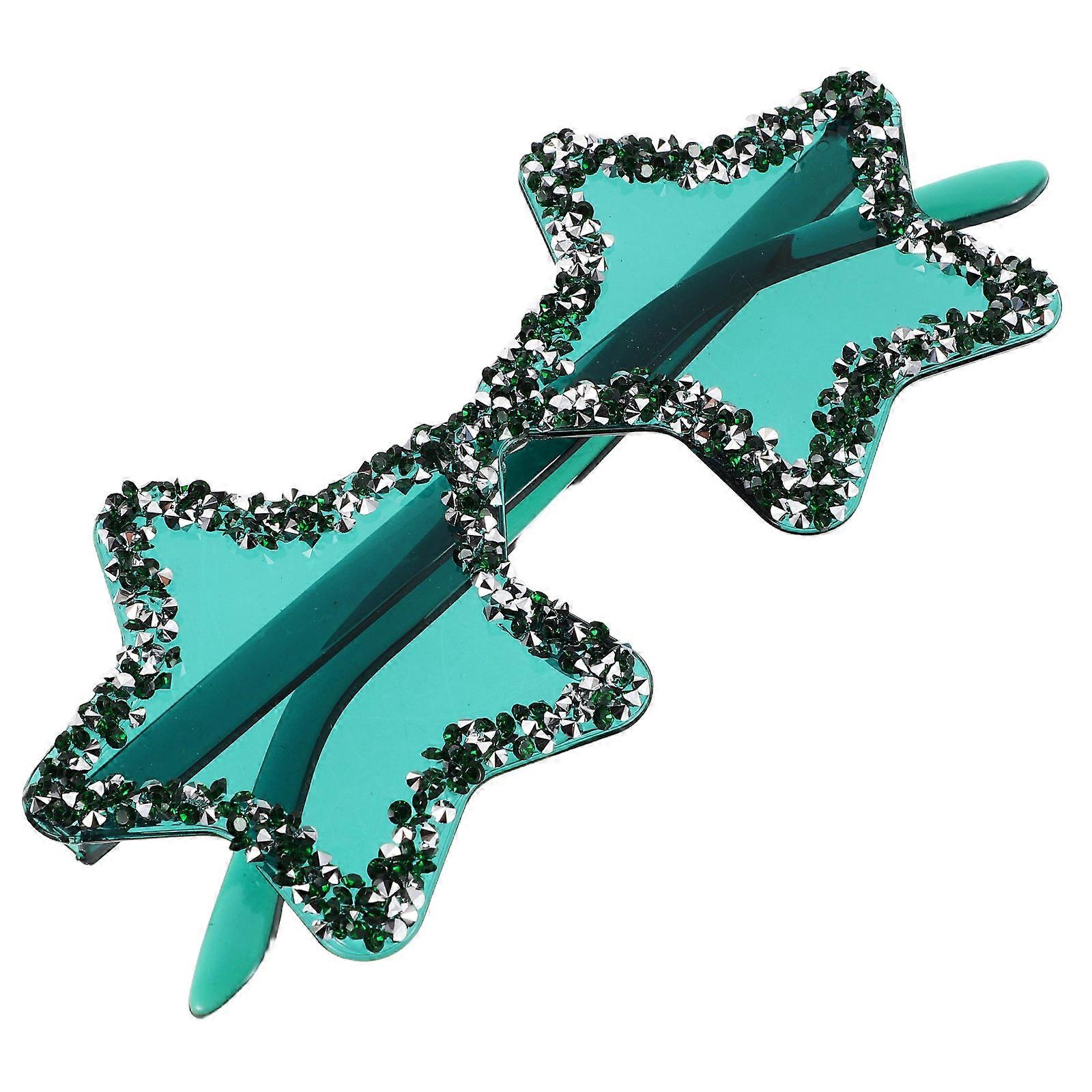 Star Shape Party Sunglasses Rimless Design with Rhinestones