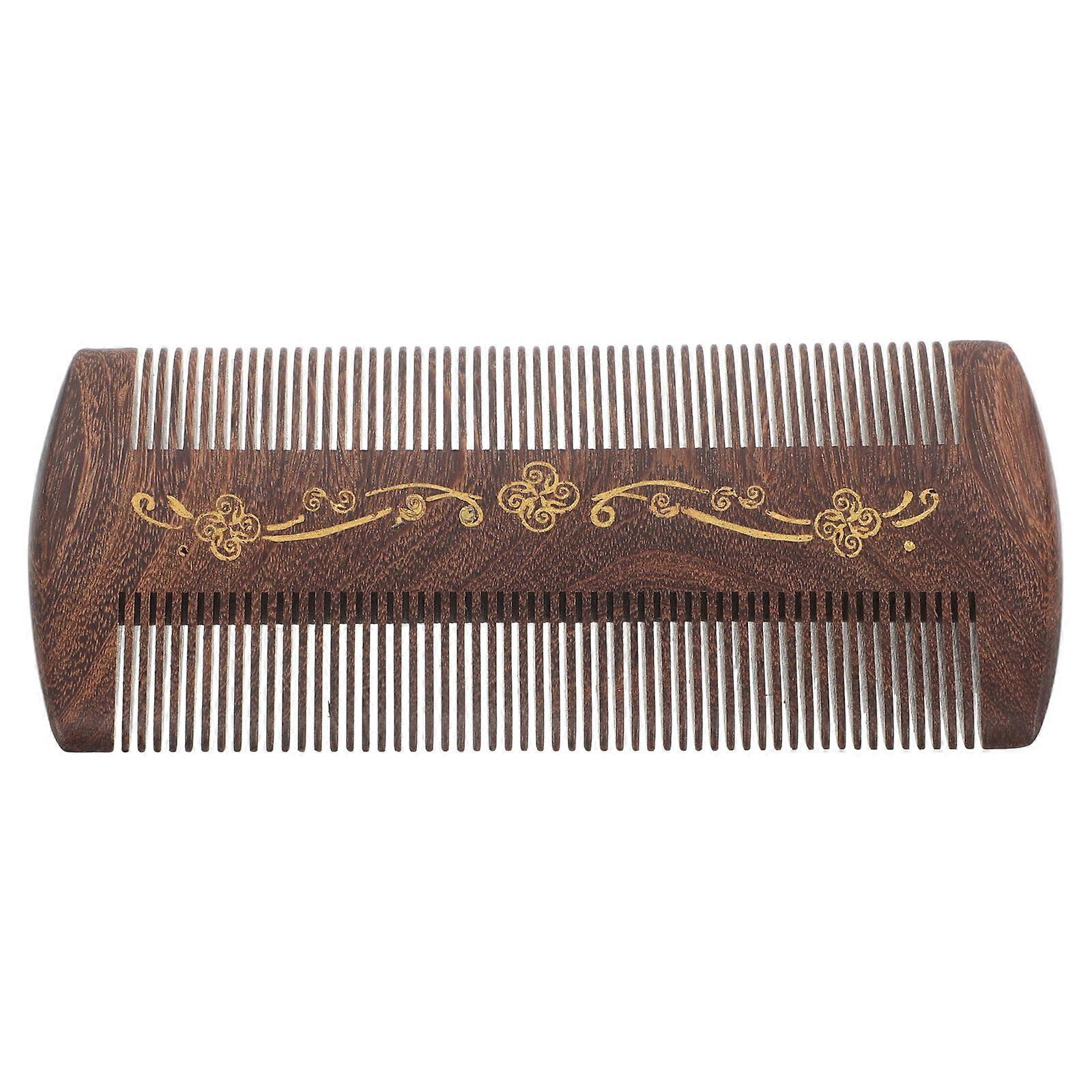 Wooden Dandruff Comb Fine Tooth Double Sided 3Pcs for Scalp Care