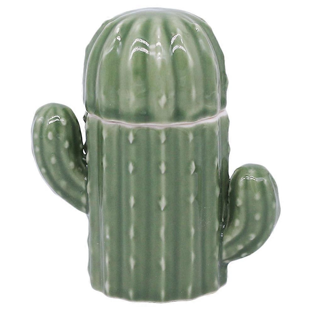 Toothpick Holder Cactus Shaped Container for Storage Use 3Pcs Green
