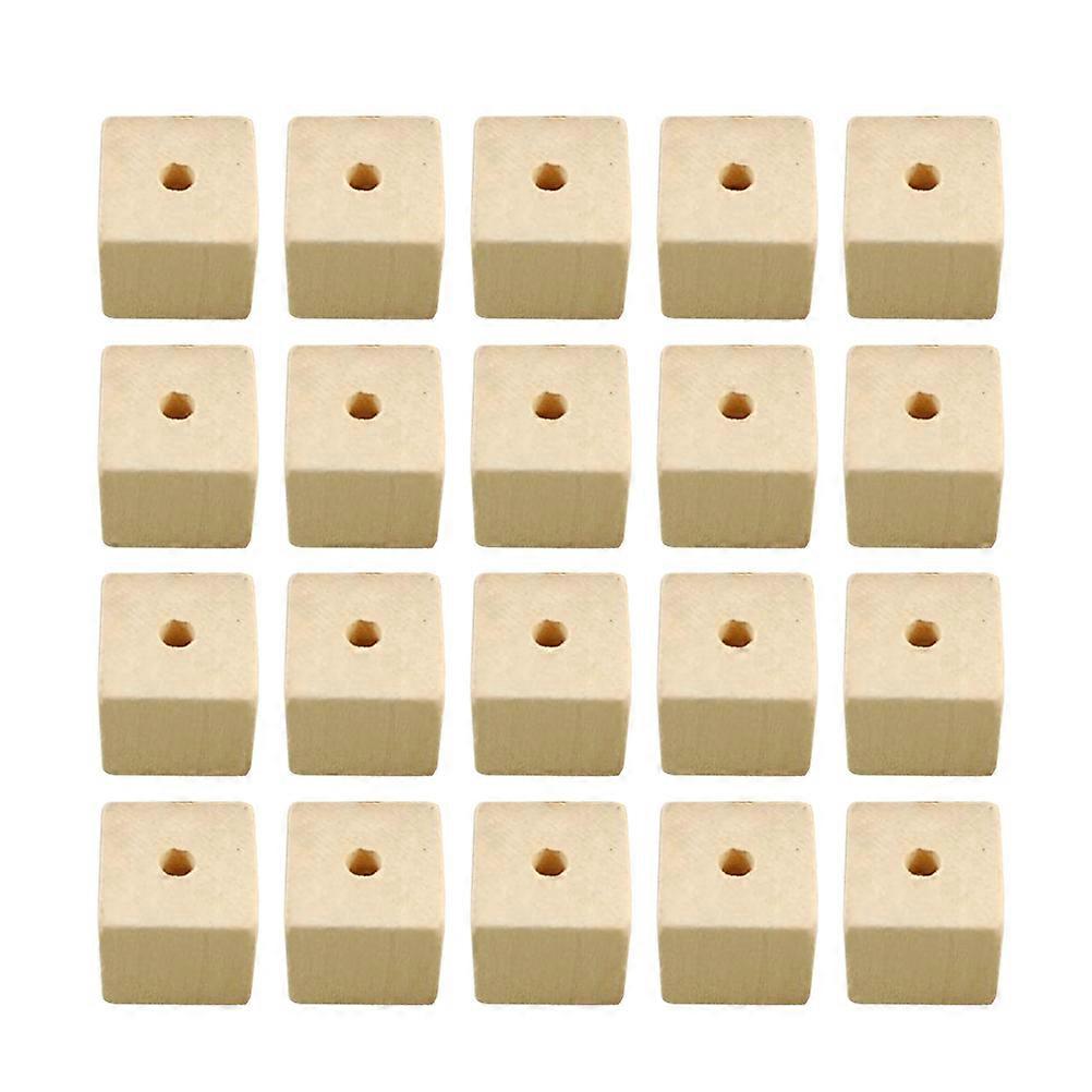 Handmade Wooden Square Beads for DIY Beading Kits 300Pcs Set