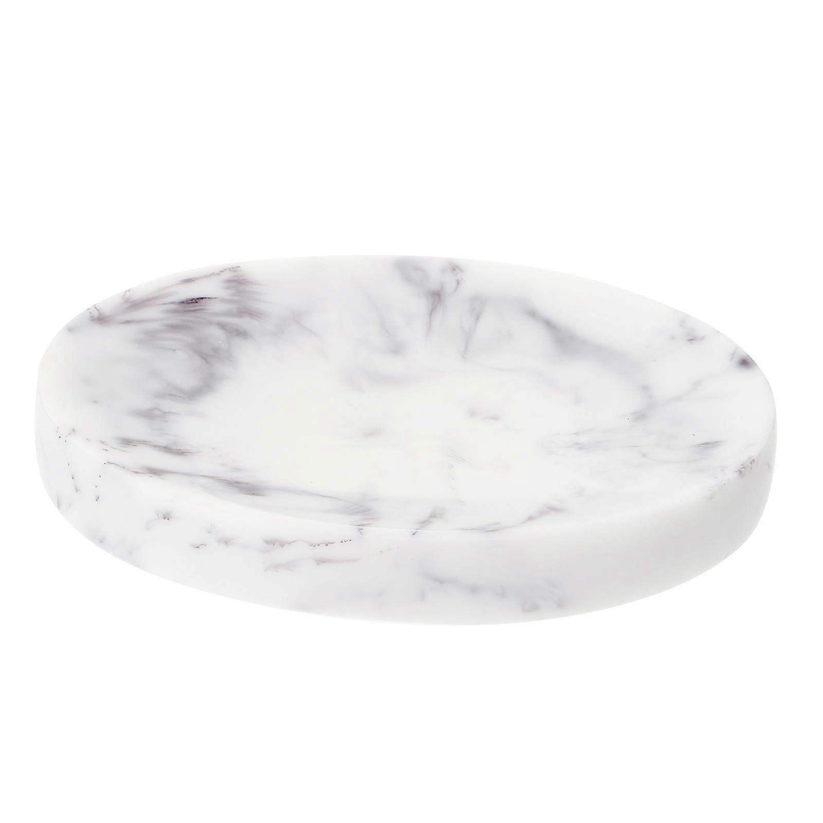 Bathroom Soap Tray Resin Soap Dish for Storage Use 2Pcs White Set