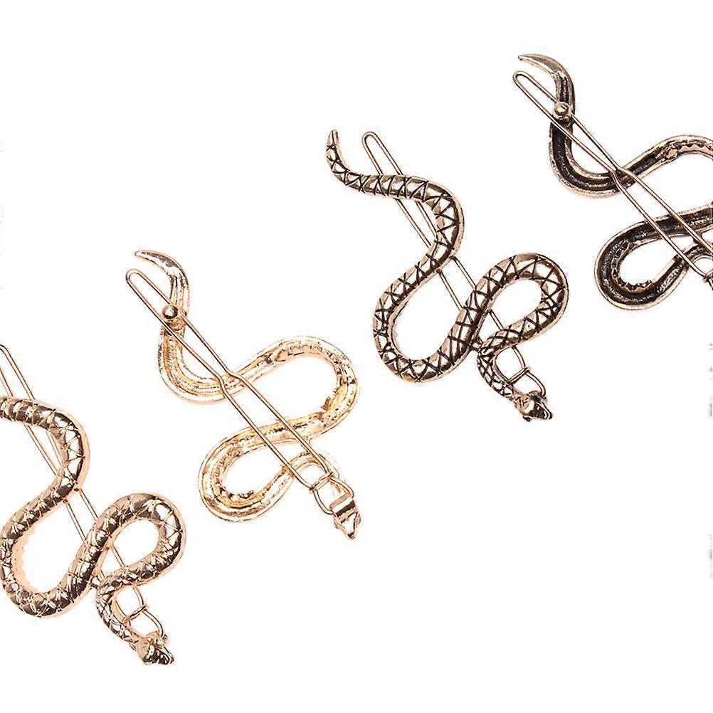 6 τεμάχια vintage κλιπ μαλλιών σε σχήμα φιδιού για γυναίκες, αξεσουάρ μαλλιών με καλή πρόσφυση σε διάφορα χρώματα