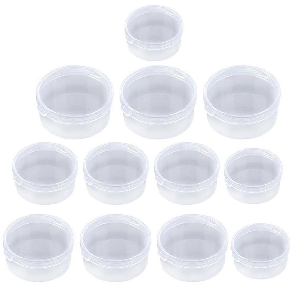Round Storage Container Transparent Jewelry Storage 36Pcs