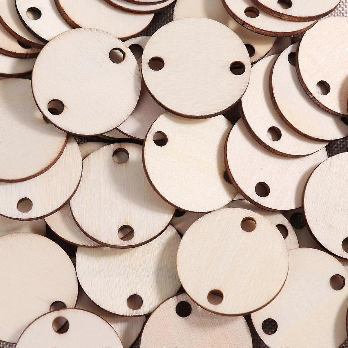 Wooden Board Calendar Birthday Reminder Set with 3Pcs Round Wooden Discs and Iron Loops