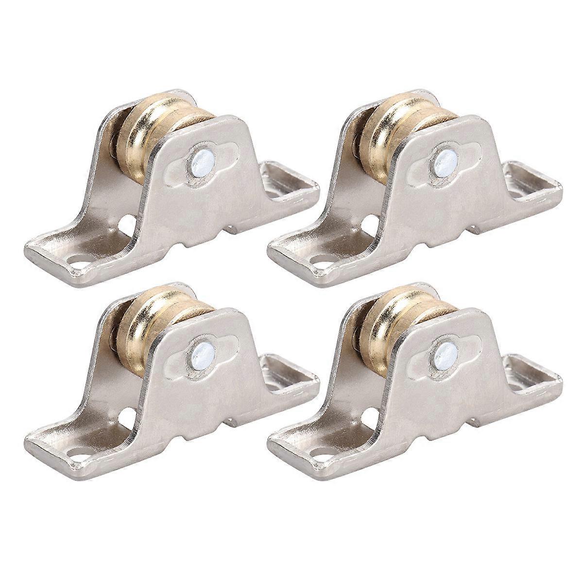 Curtain Wheel Metal Roller Wheel for Curtain Use 12Pcs Silver Alloy Single Bearings